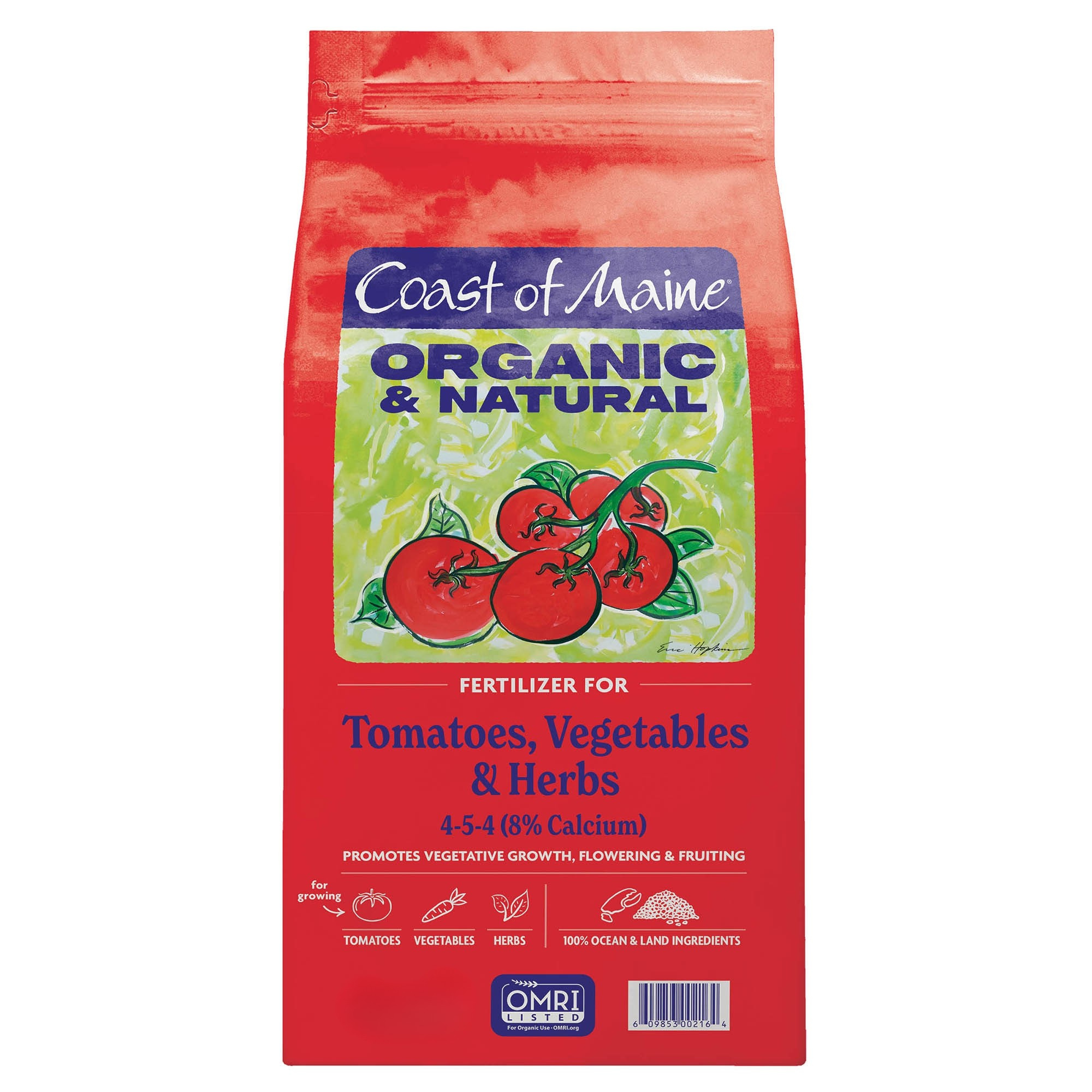 Coast of Maine Organic & Natural Fertilizer for Tomatoes, Vegetables & Herbs