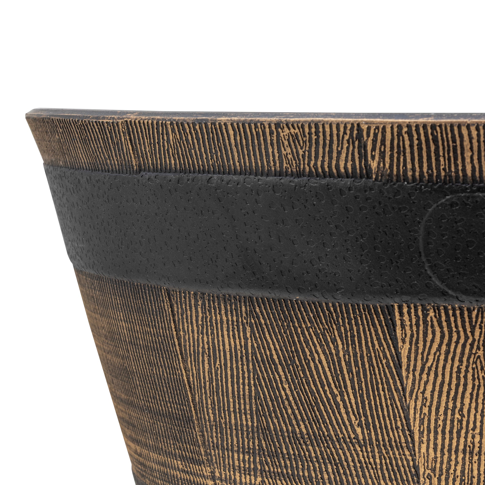 Garden Elements Timberline Barrel-Style Round Garden Planter