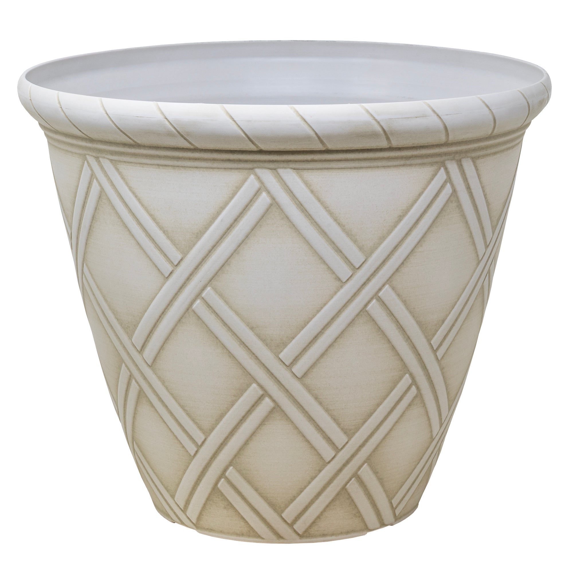 Garden Elements Trellis Decorative Lattice Round Planter