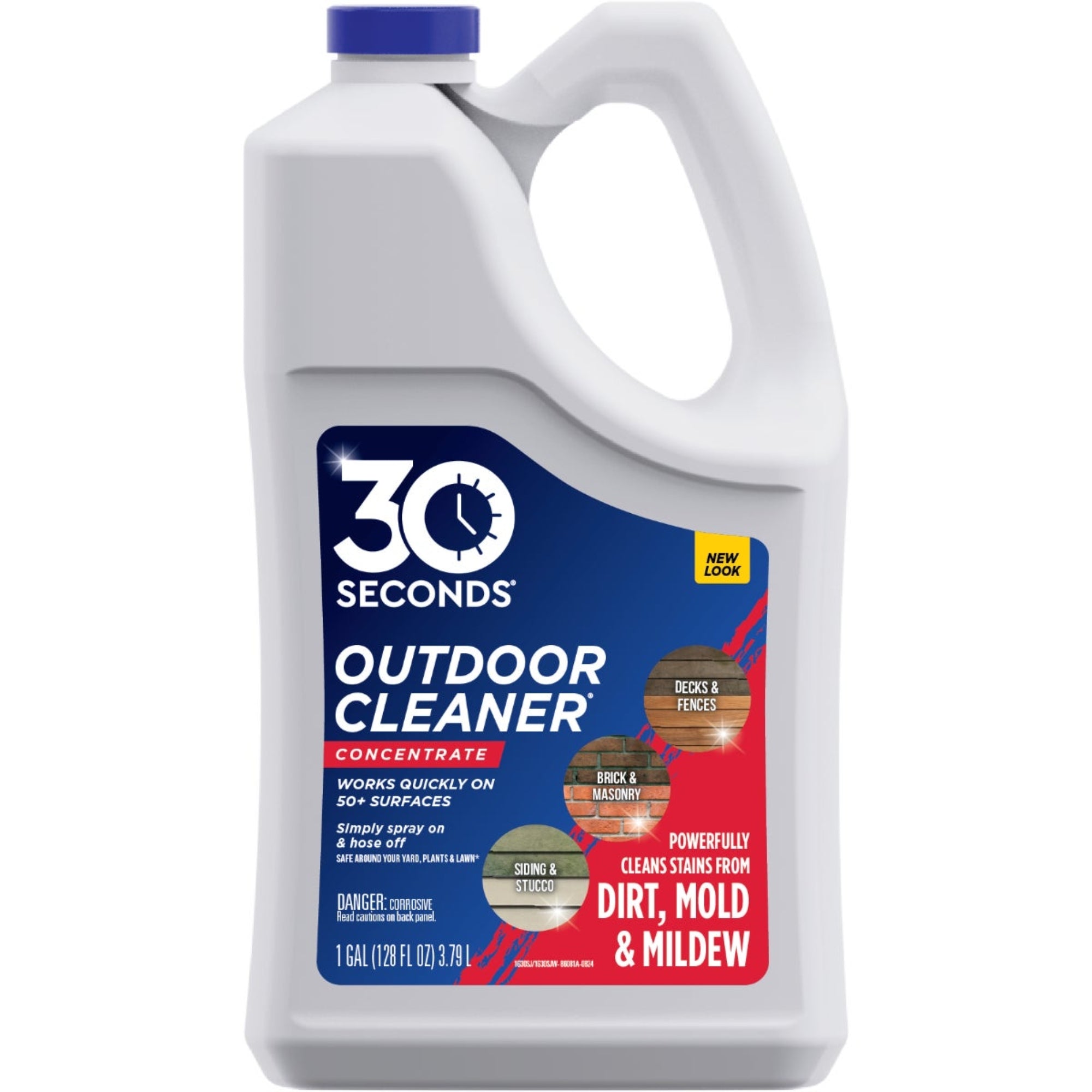 30 SECONDS Outdoor Cleaner for Mold, Mildew, and More, 1 Gallon Concentrate