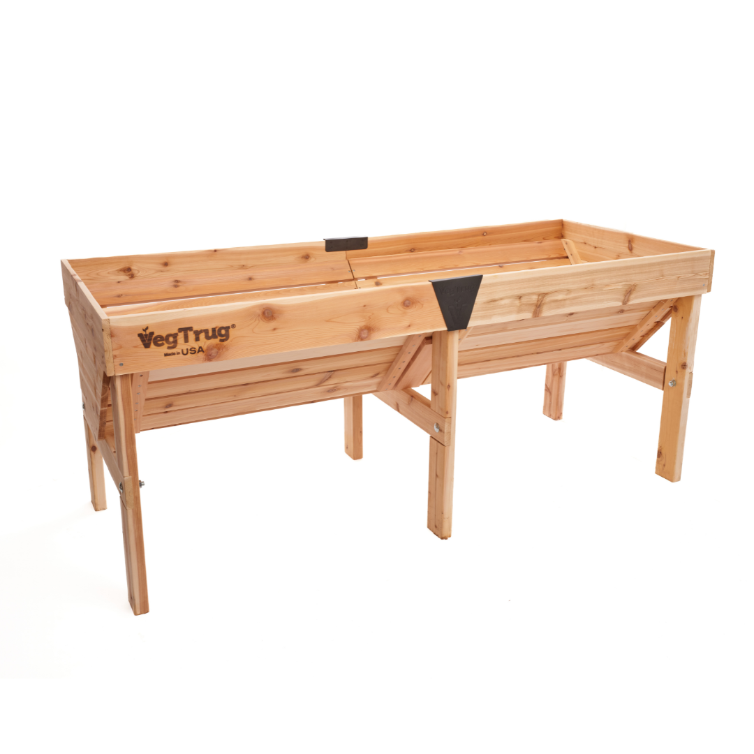  VegTrug Classic Raised Bed Red Uncoated Cedar Wood Planter, Natural, Medium 1.8m - Made in USA
