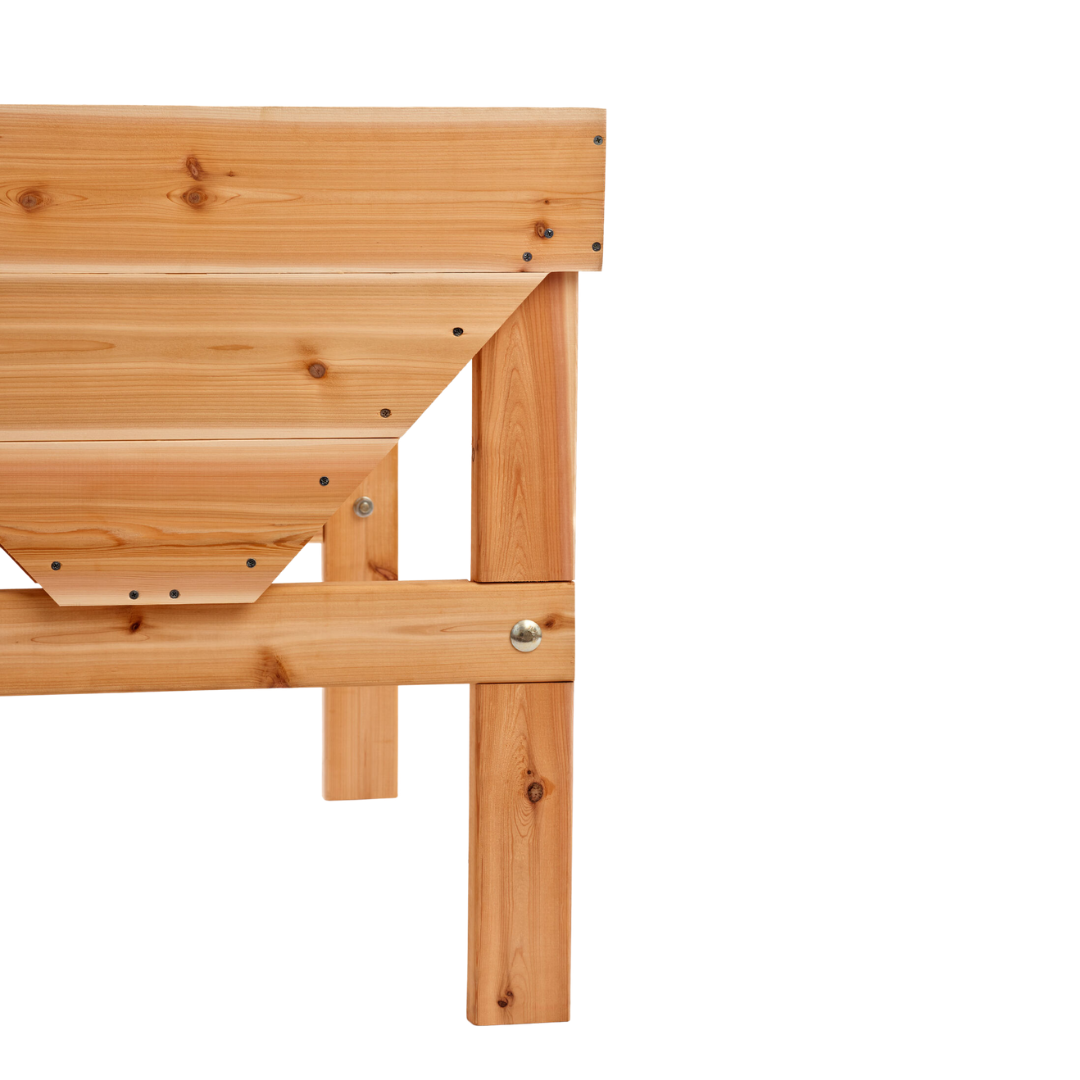 VegTrug Classic Raised Bed Uncoated Red Cedar Wood Planter, Natural, Small 1m - Made in USA