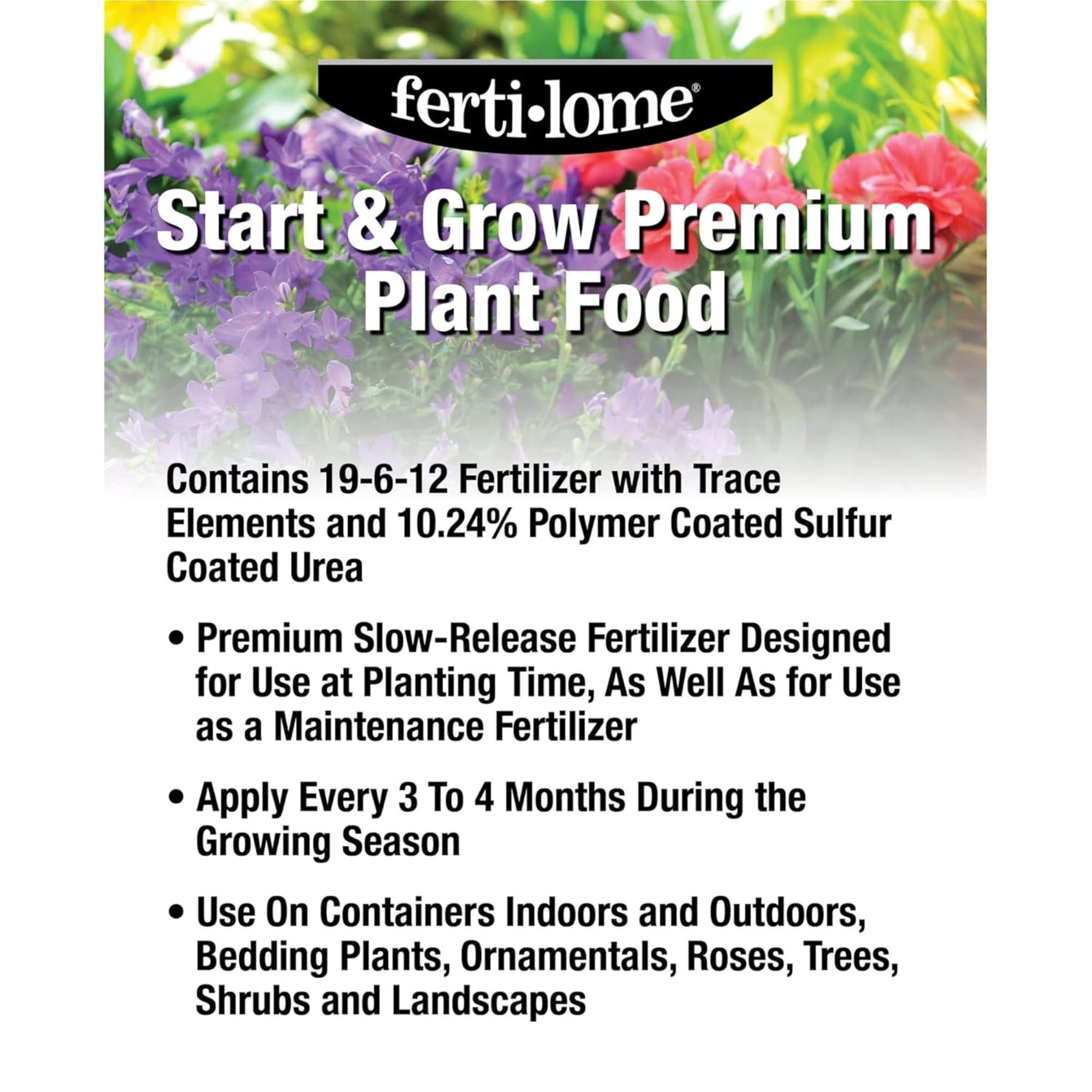 Fertilome Start & Grow Premium Plant Food 19-6-12 Fertilizer Granules, 10lbs