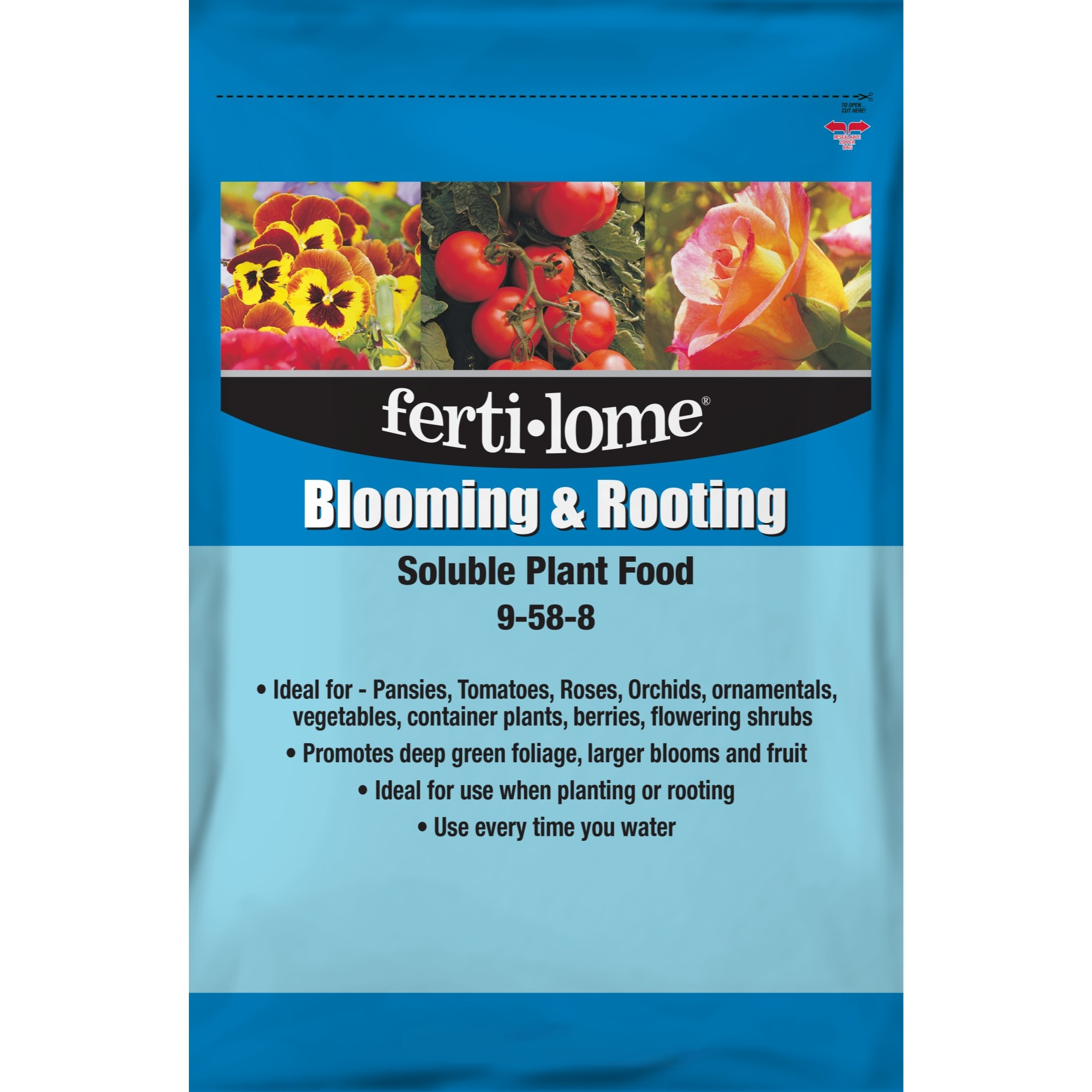 Fertilome Blooming & Rooting Soluble Plant Food 9-58-8 Fertilizer