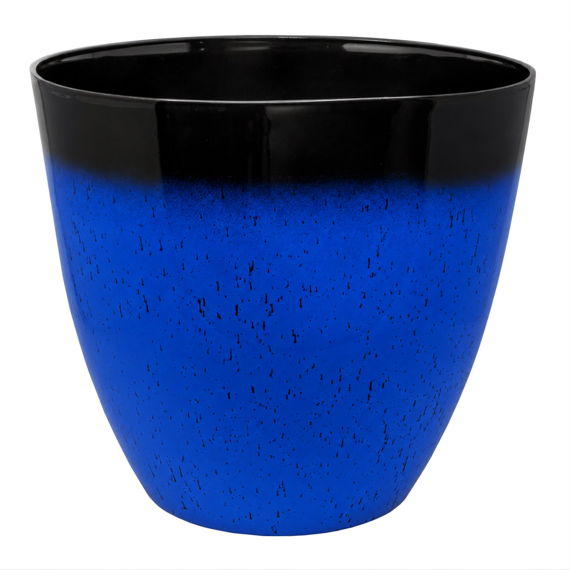 Garden Elements Silhouette Round Two-Toned, Speckled Garden Planter, 15in