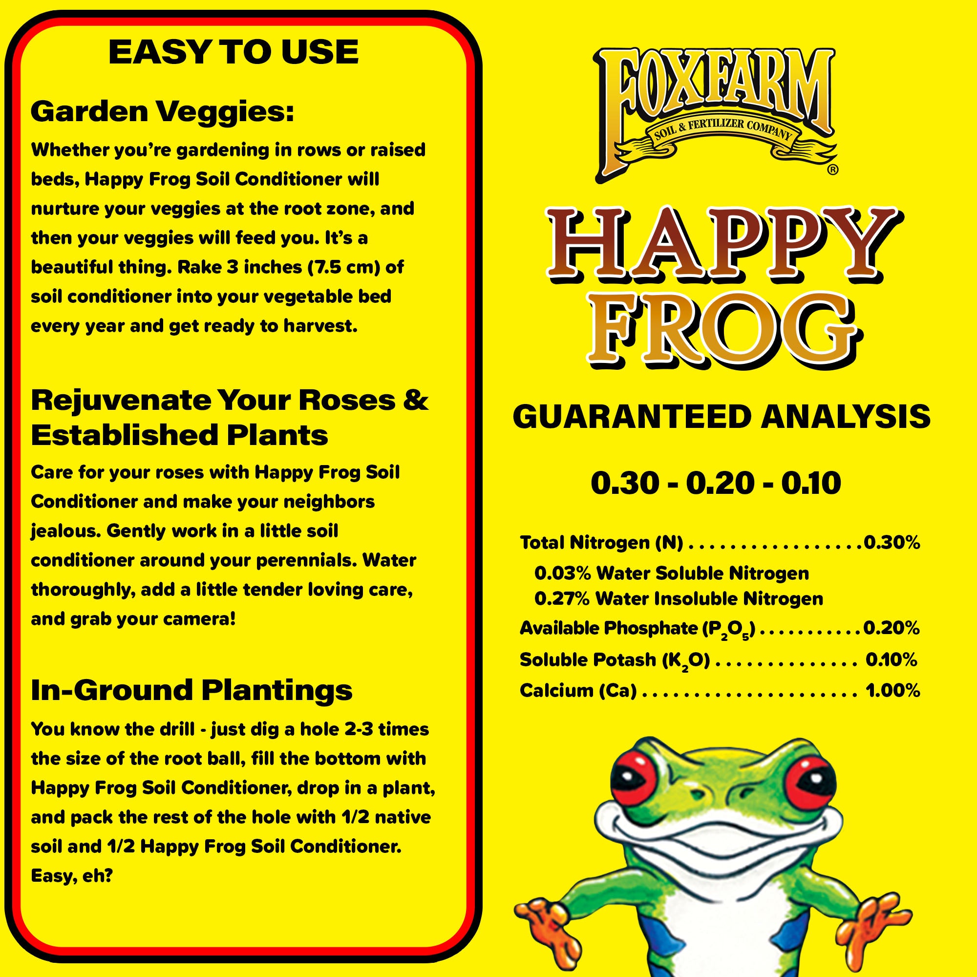 FoxFarm Happy Frog Soil Conditioner with Bat Guano and Mycorrhizae, 1.5 cu ft