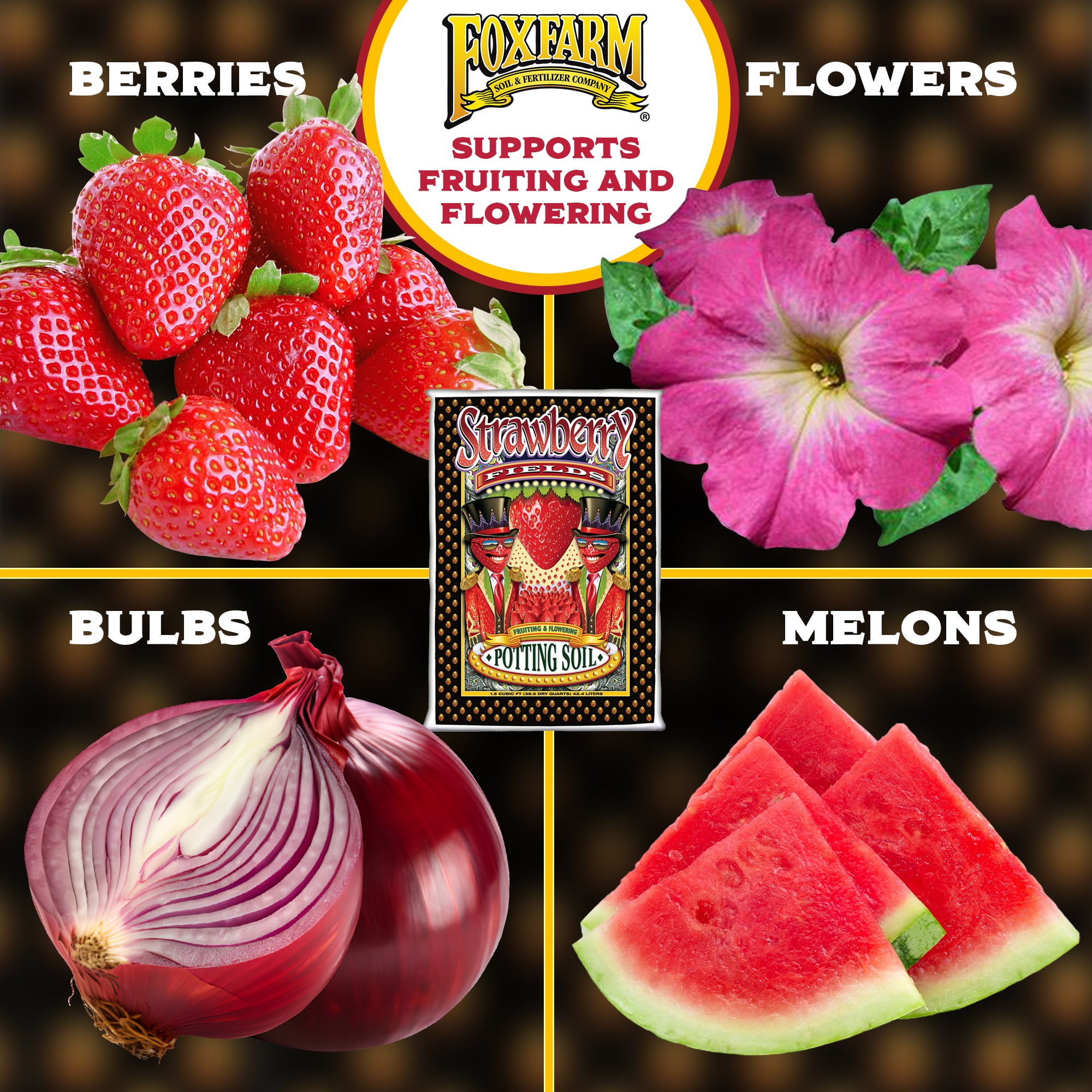 FoxFarm Strawberry Fields Fruiting & Flowering Potting Soil, 1.5cu ft