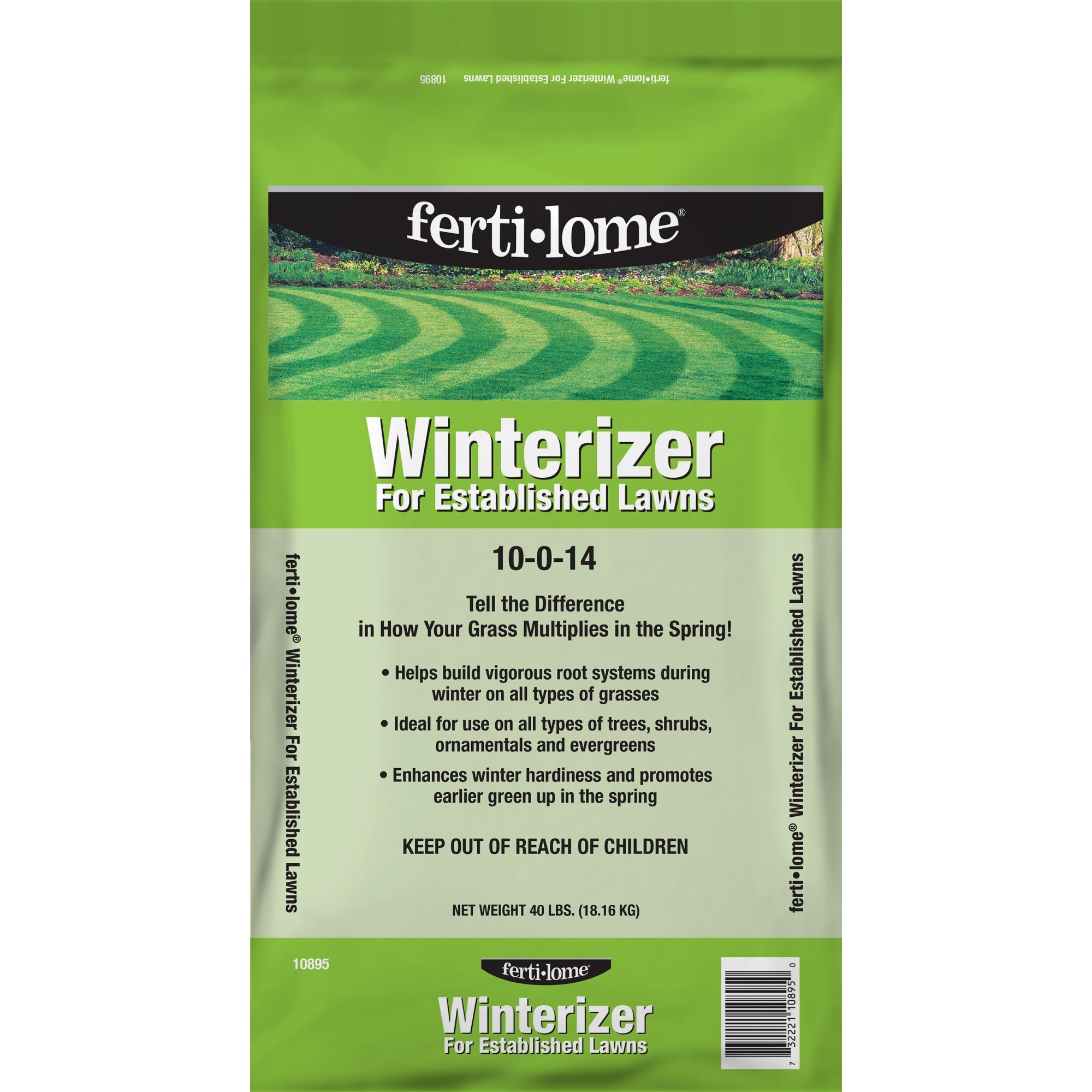 Fertilome Winterizer 10-0-14 Fertilizer for Established Lawns, Trees, and Shrubs
