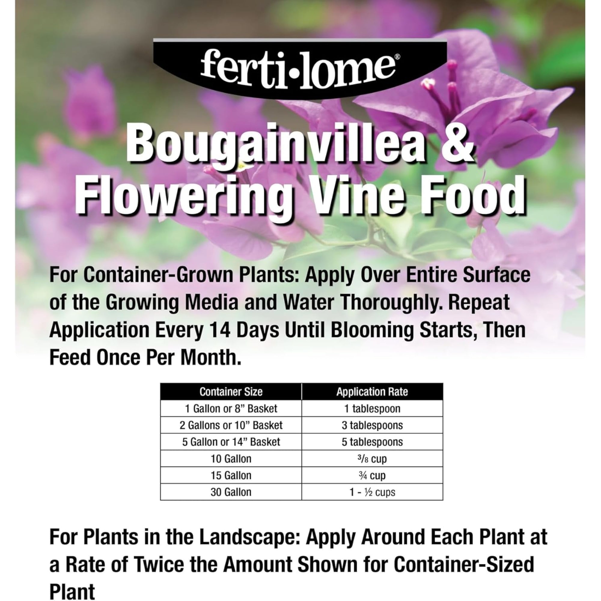 Fertilome Bougainvillea & Flowering Vine Food 17-7-10 Fertilizer, 3.25lbs