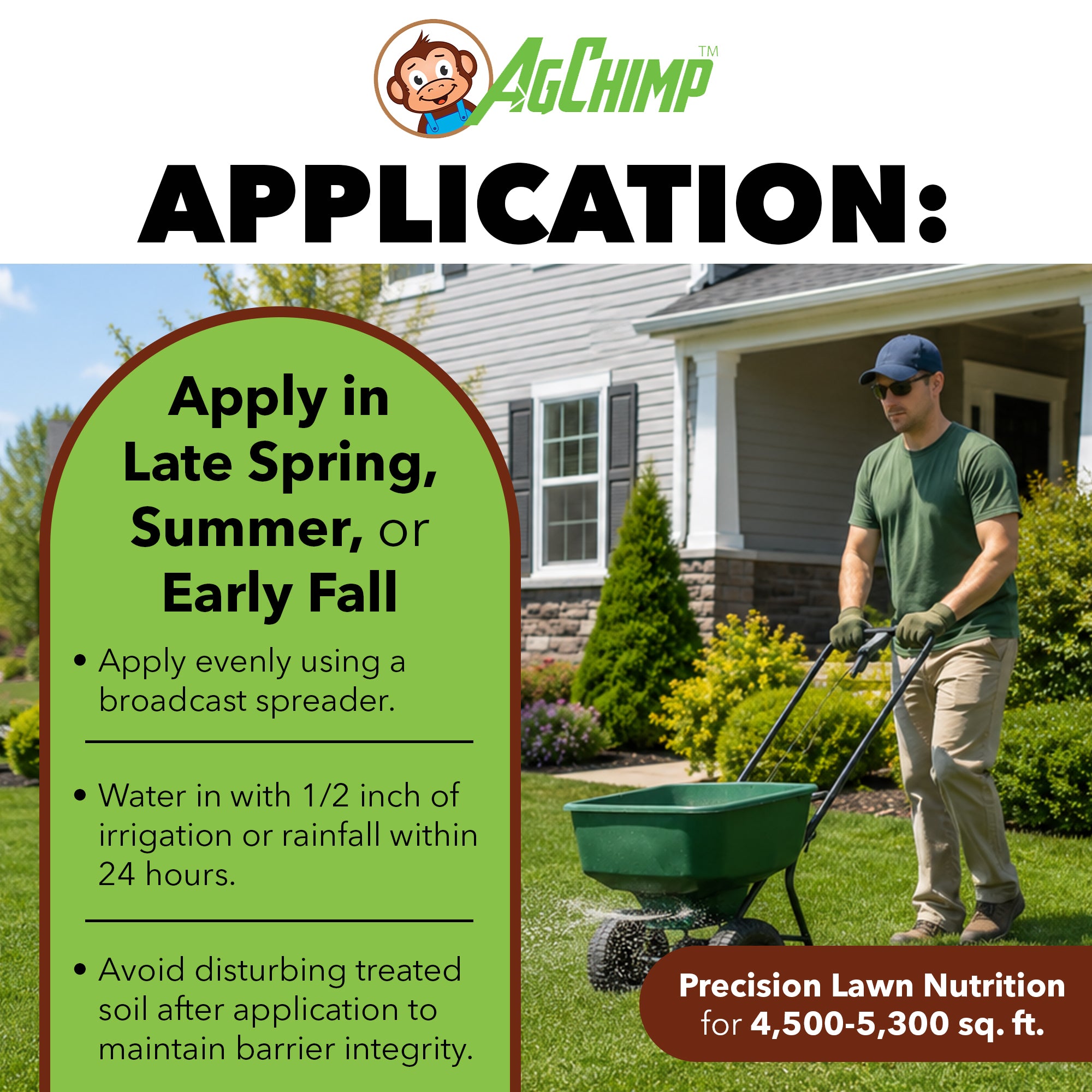 AgChimp 5-0-20 with 2% Iron Professional Turf Fertilizer, 16lbs
