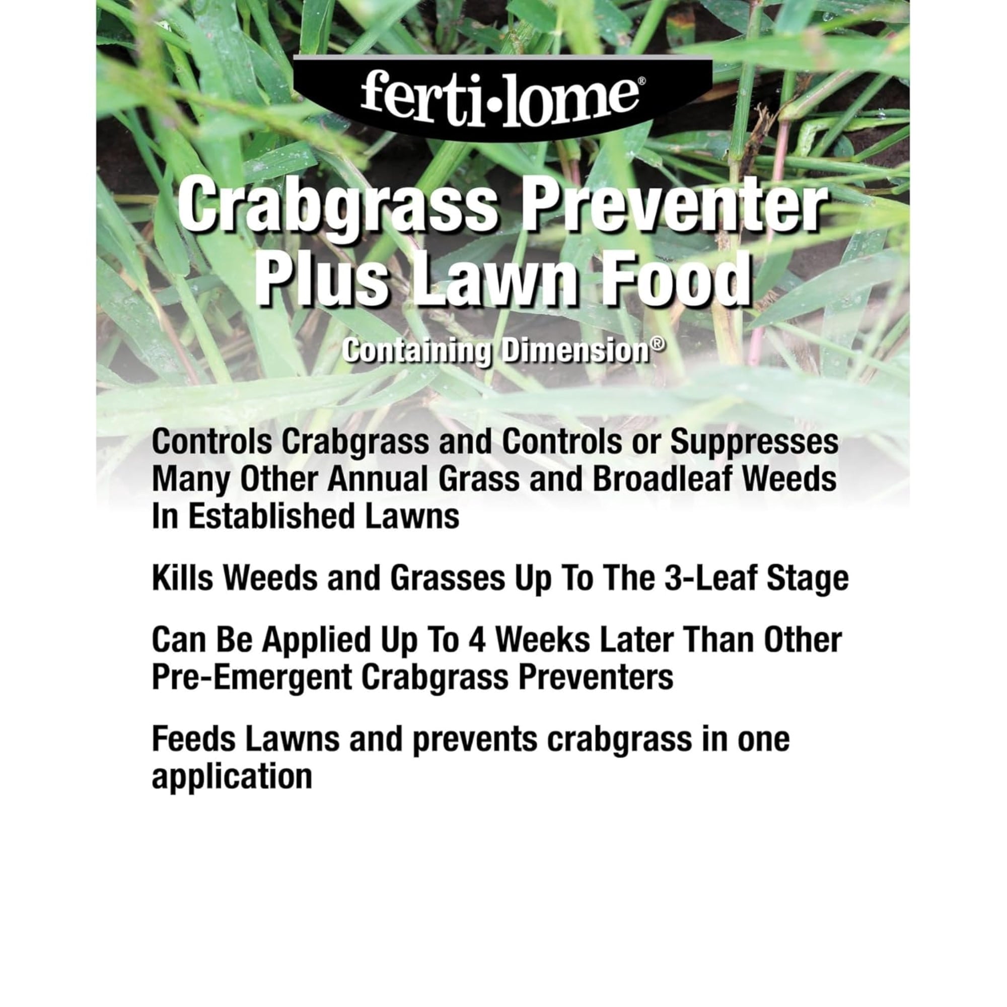 Fertilome Crabgrass Preventer Plus 20-0-3 Lawn Food with Dimension