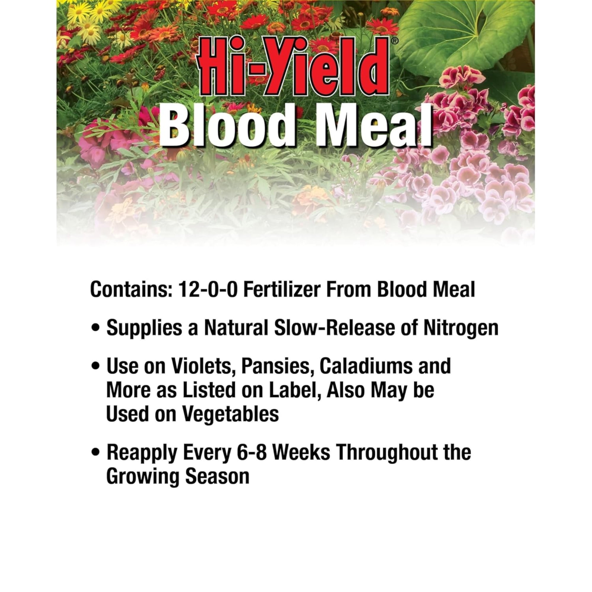 Hi-Yield Blood Meal 12-0-0 Fertilizer with Slow-Release Nitrogen, 2.75lbs