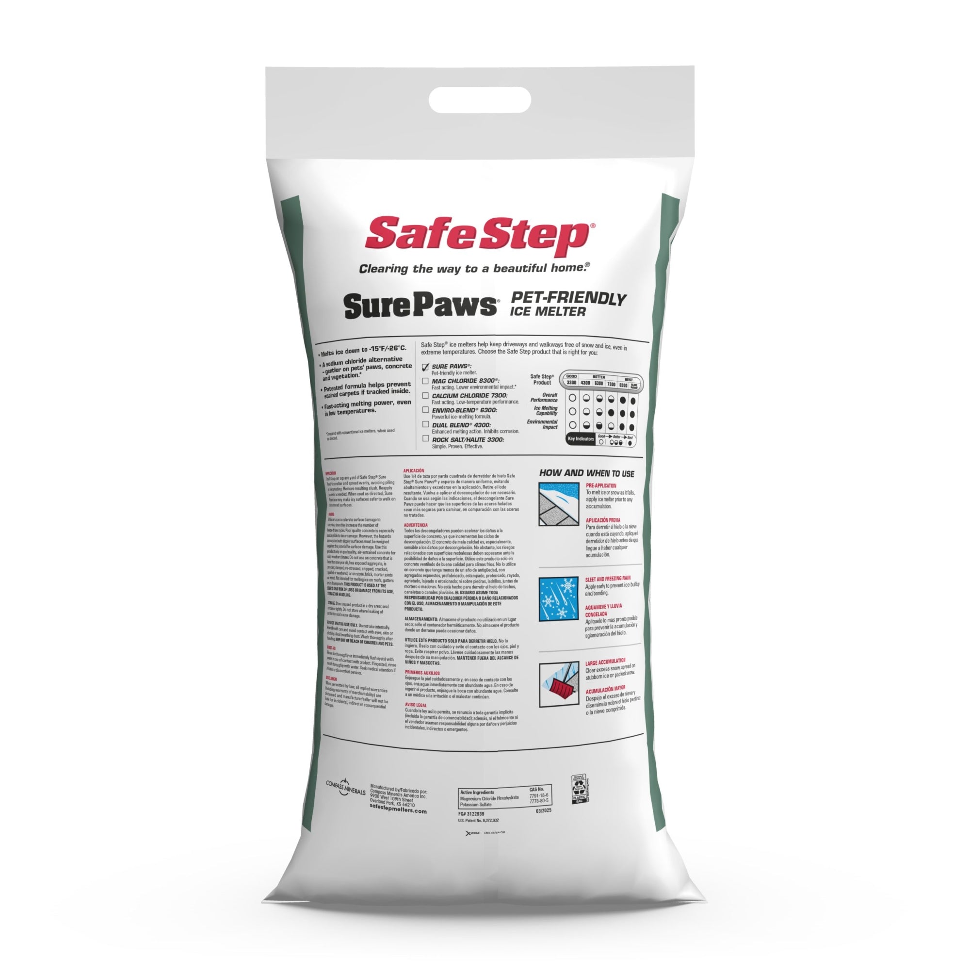 Safe Step Sure Paws Pet-Friendly, Salt-Free, Fast-Acting Ice Melter, 20lbs