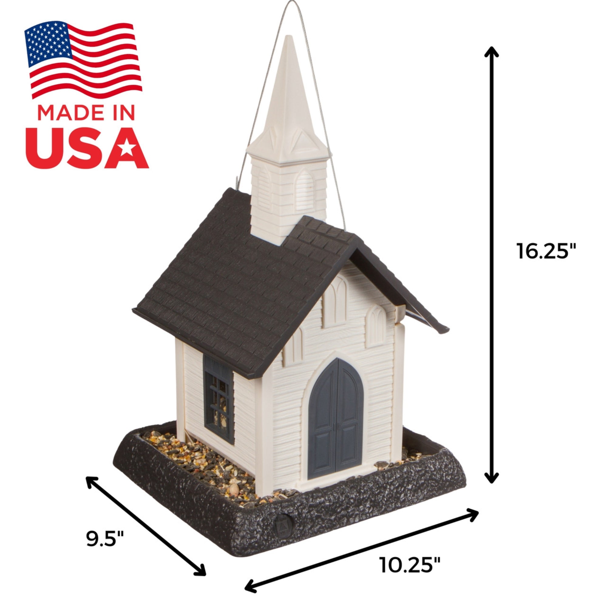North States Village Collection Church Birdfeeder, 5lb Seed Capacity