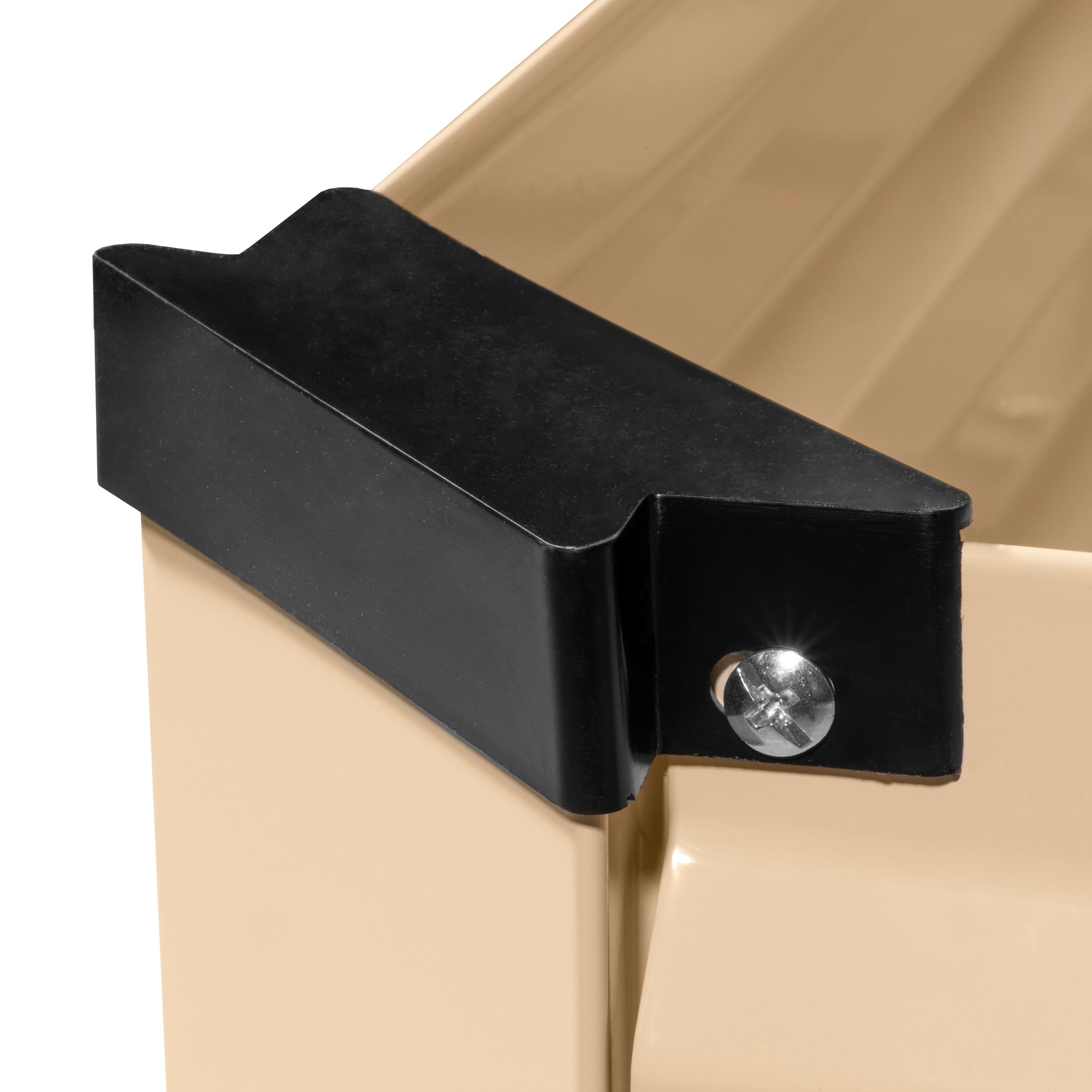 Garden Elements Metal Raised Garden Bed, Square, Beige