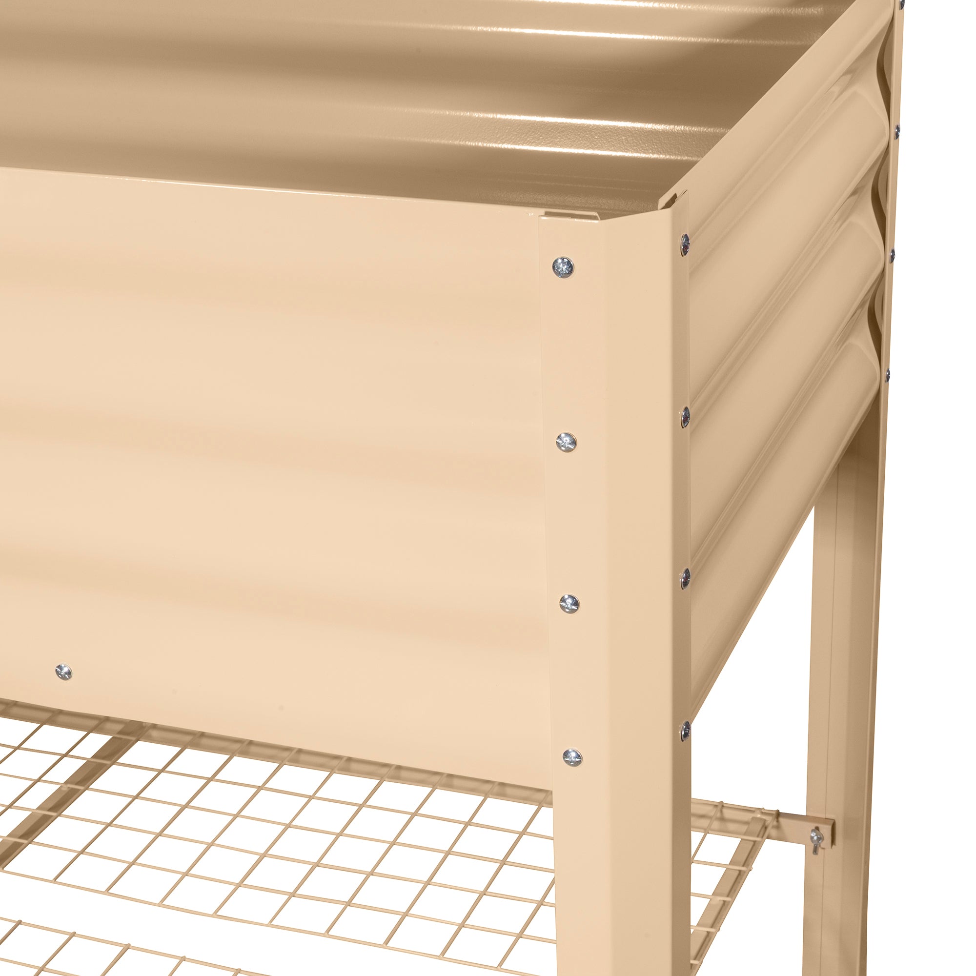 Garden Elements Elevated Metal Raised Garden Bed, Beige
