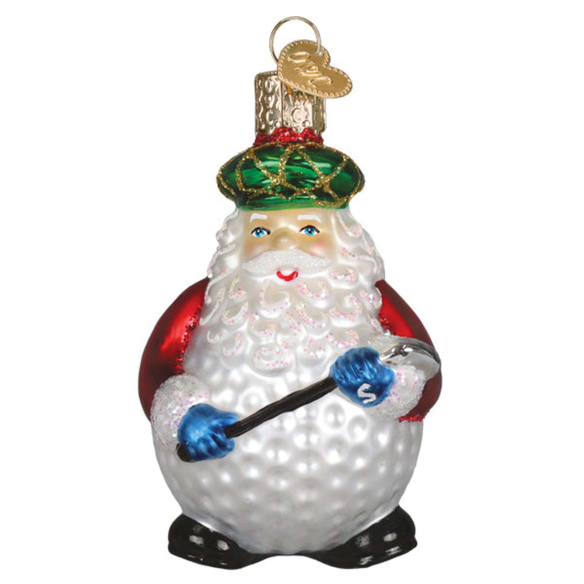 Old World Christmas Blown Glass Ornament for Christmas Tree, Ho Ho Hole-in-One