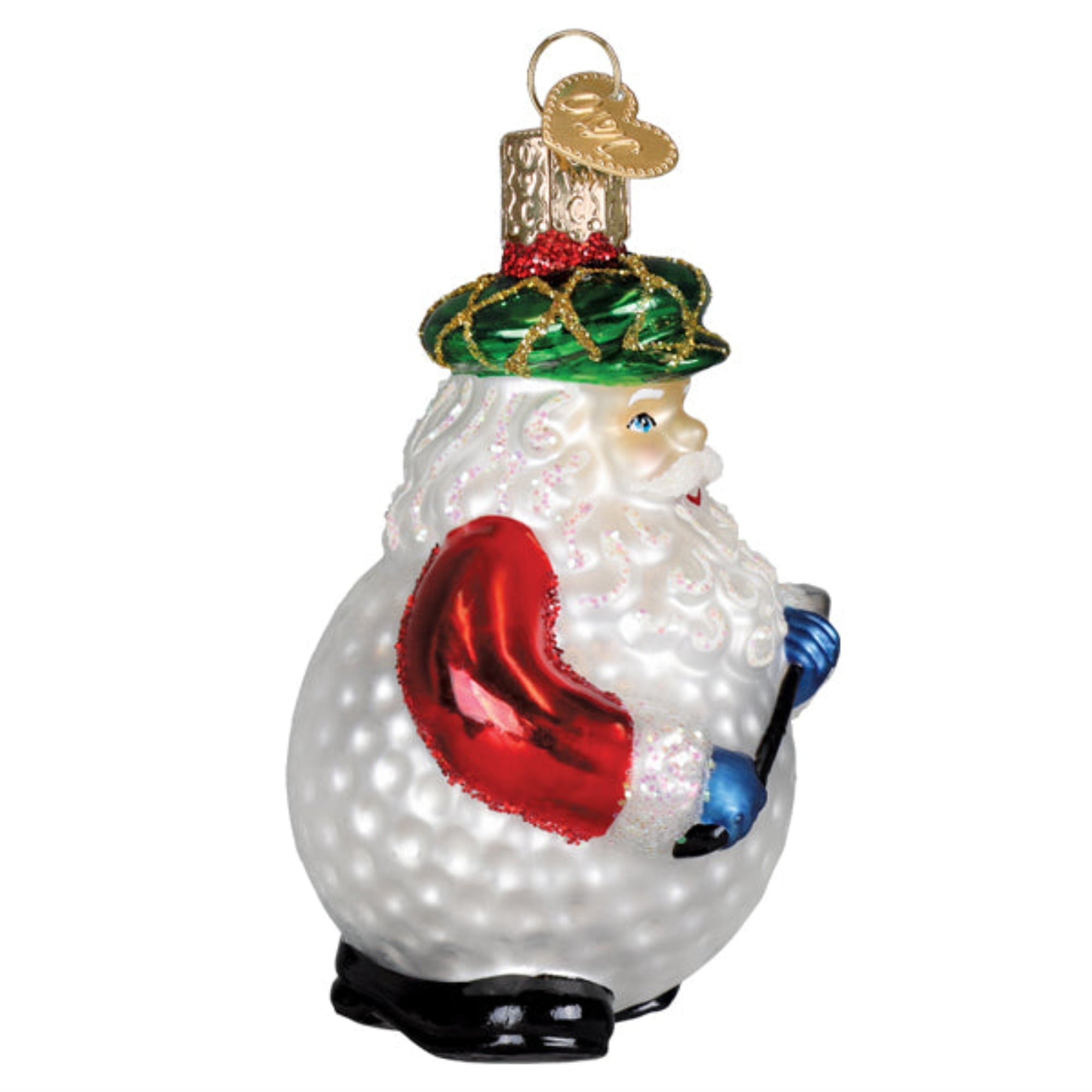 Old World Christmas Blown Glass Ornament for Christmas Tree, Ho Ho Hole-in-One