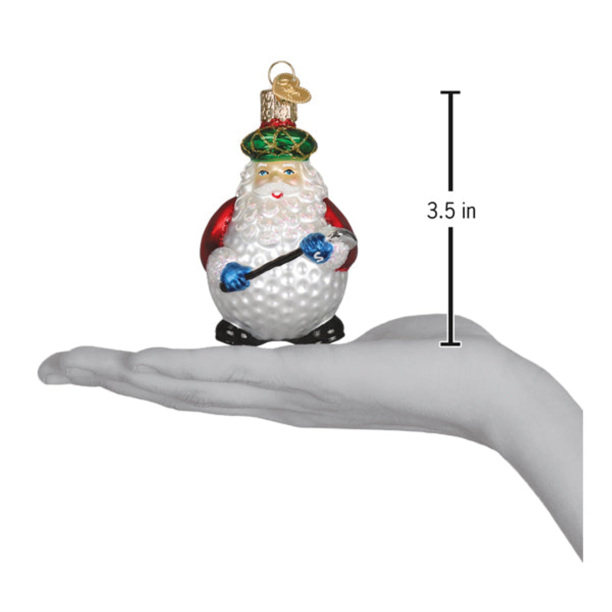 Old World Christmas Blown Glass Ornament for Christmas Tree, Ho Ho Hole-in-One