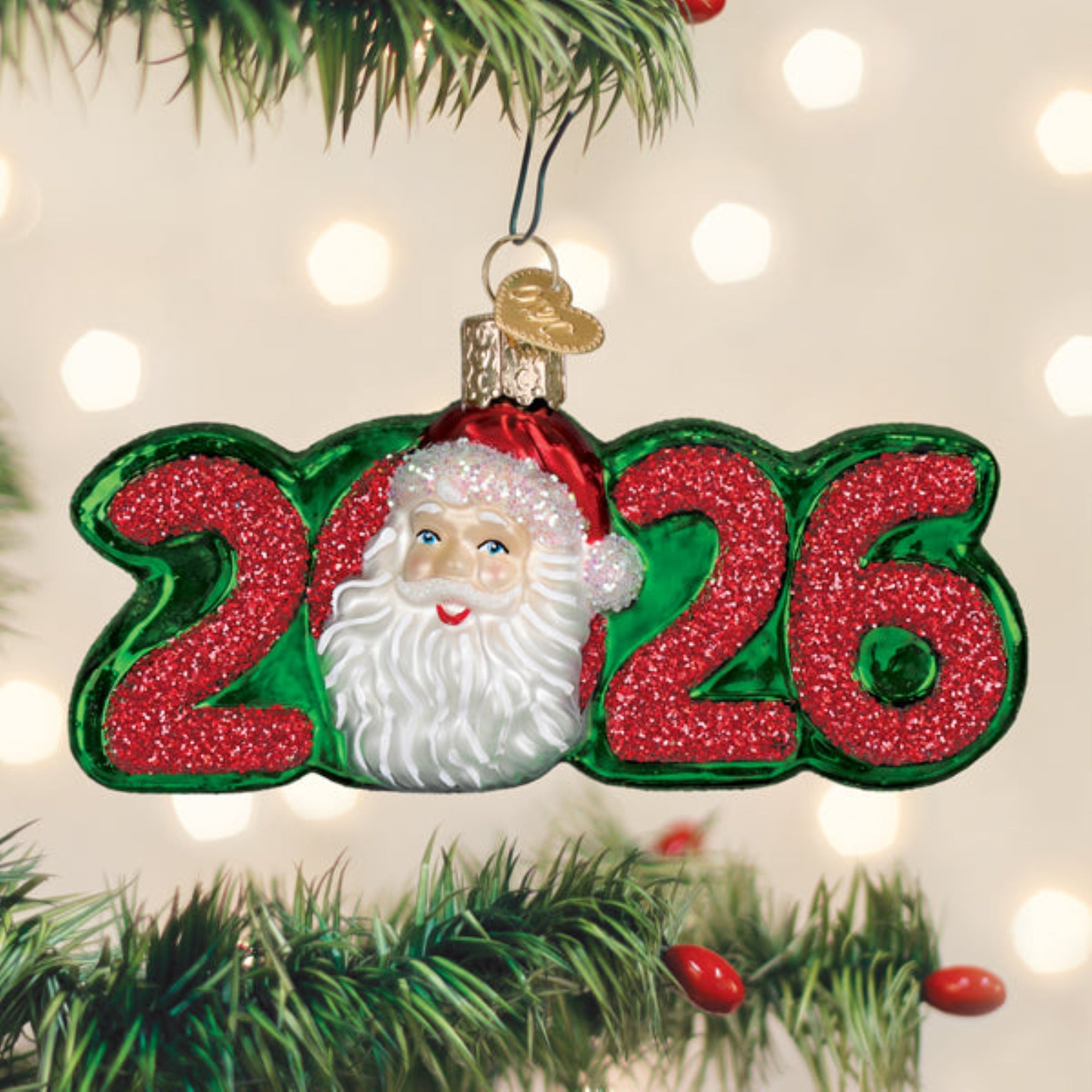 Old World Christmas Blown Glass Ornament for Christmas Tree, 2026 Santa