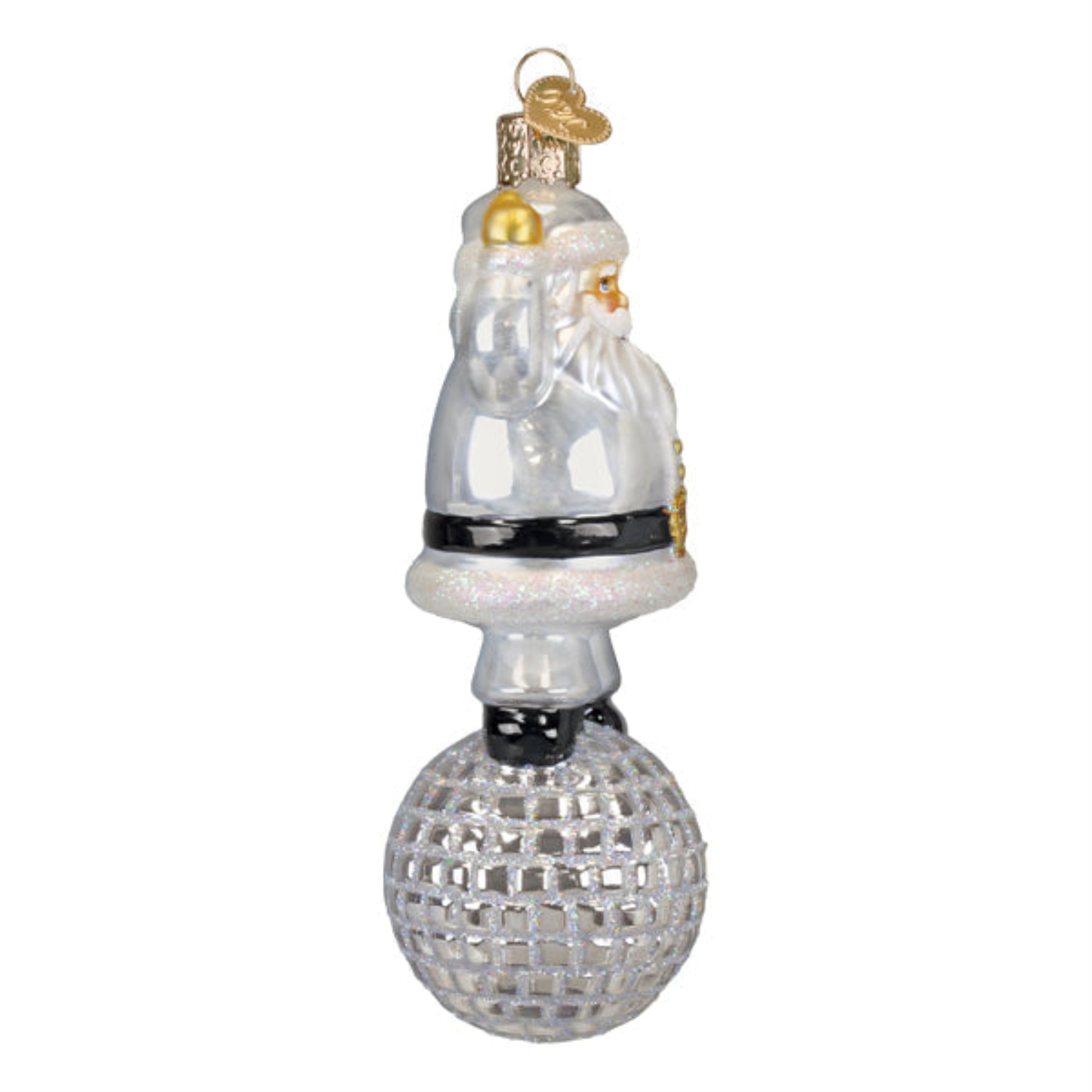 Old World Christmas Blown Glass Ornament for Christmas Tree, Disco Fever Santa