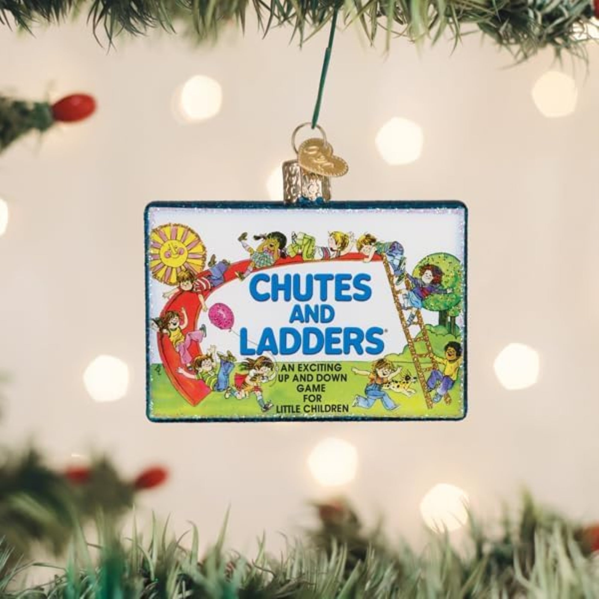 Old World Christmas Blown Glass Ornament for Christmas Tree, Chutes and Ladders