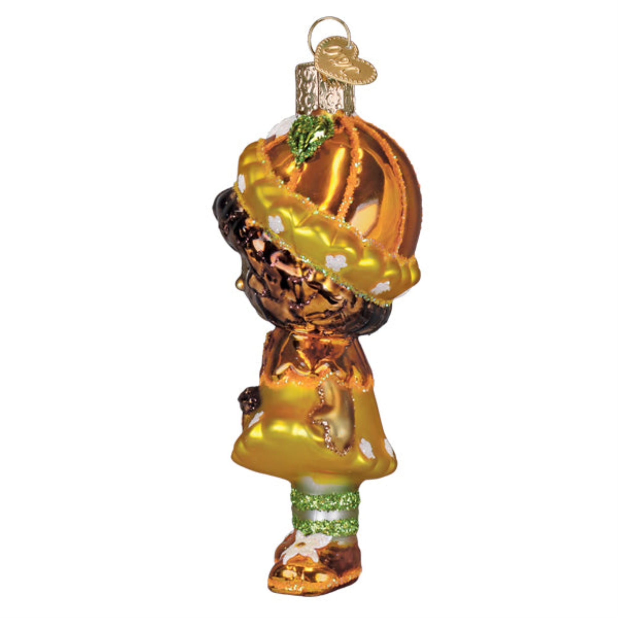 Old World Christmas Blown Glass Ornament for Christmas Tree, Orange Blossom