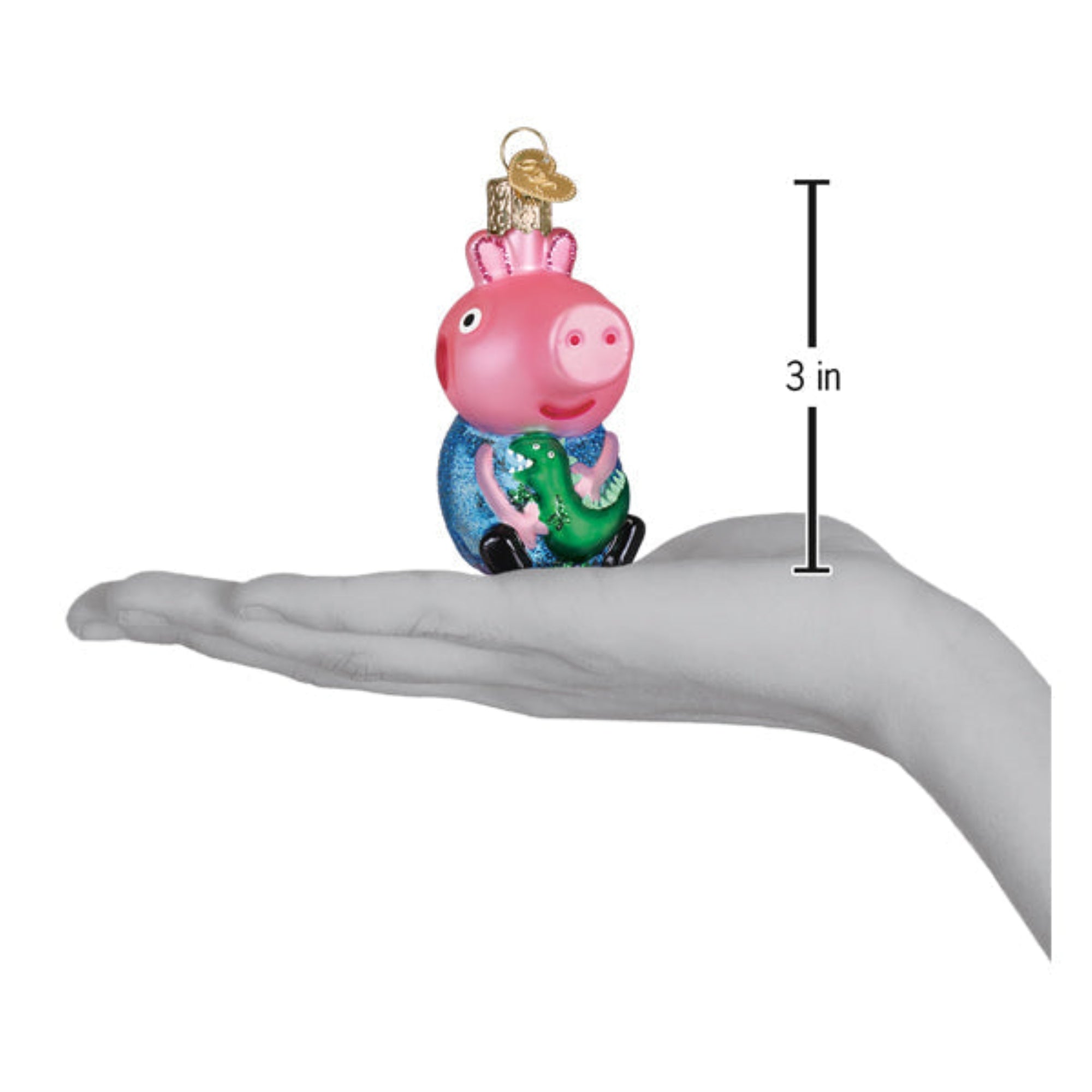 Old World Christmas Blown Glass Ornament for Christmas Tree, George Pig