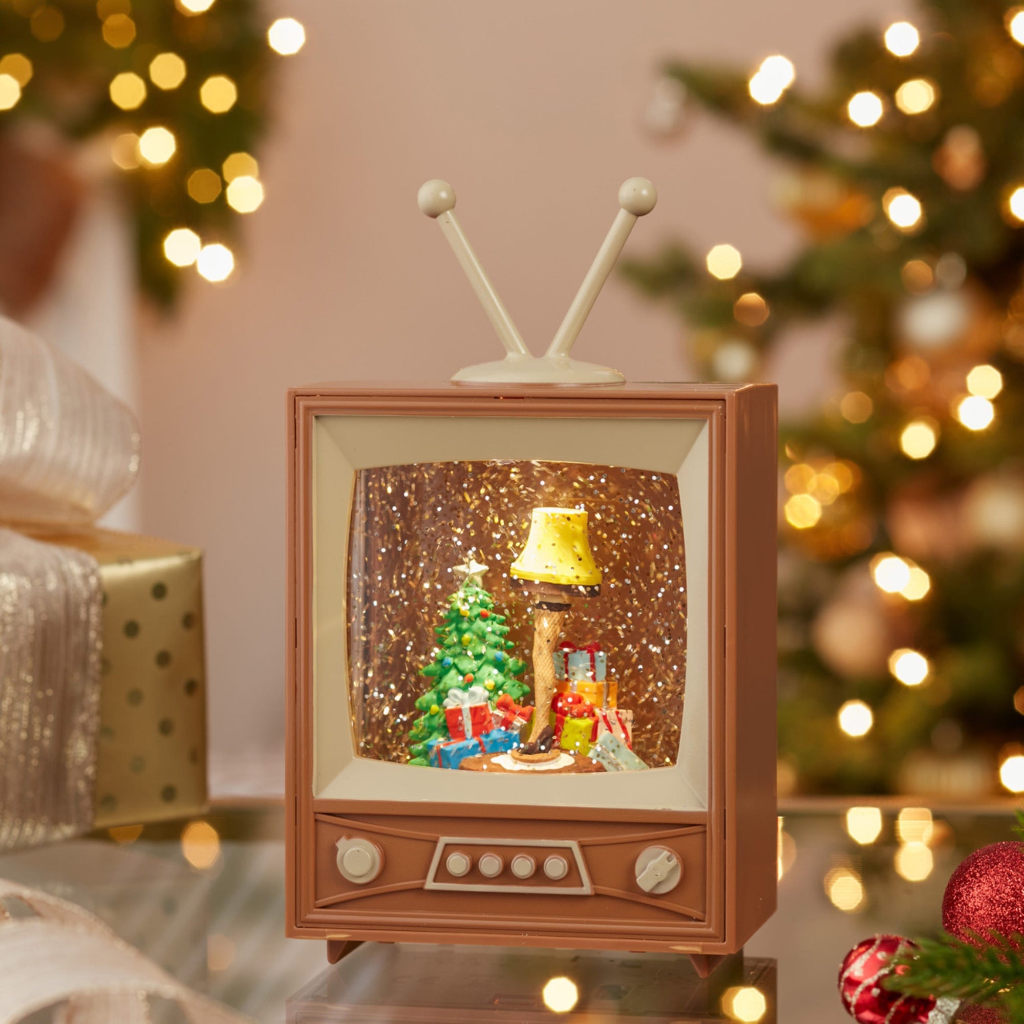 Kurt Adler A Christmas Story Musical Television LED Water Lantern, 8.5"
