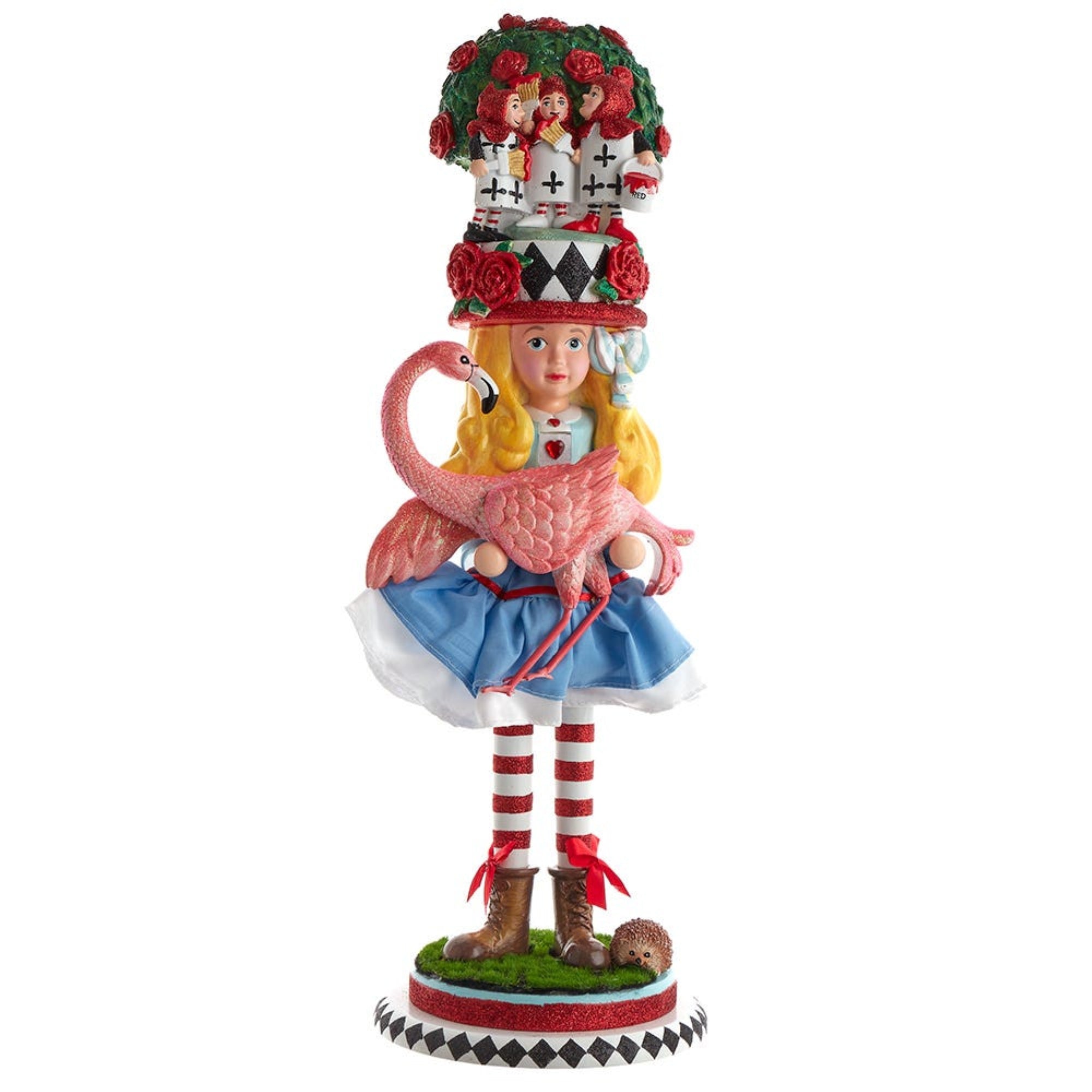 Kurt Adler Hollywood Nutcrackers Collection, Alice with Flamingo, 19"