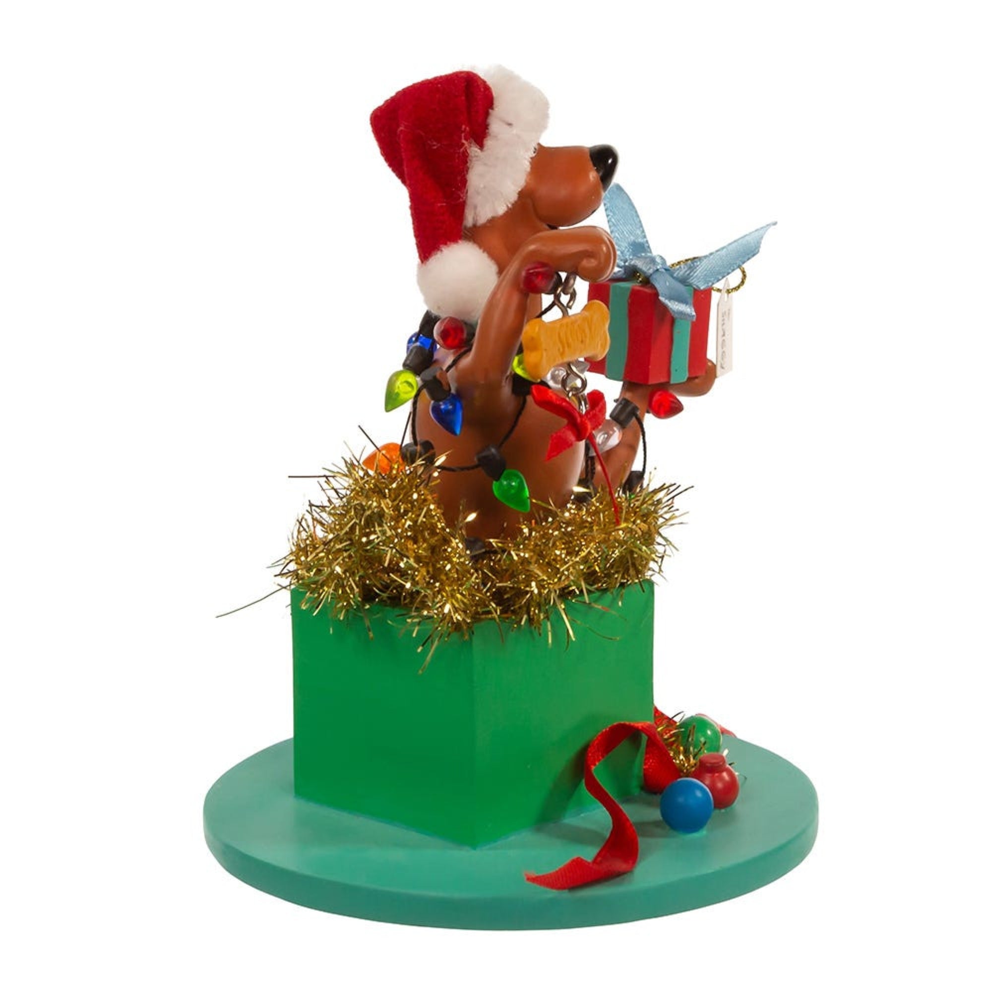 Kurt Adler Officially Licensed Fabriche Scooby-Doo! In Present Table Piece, 5"