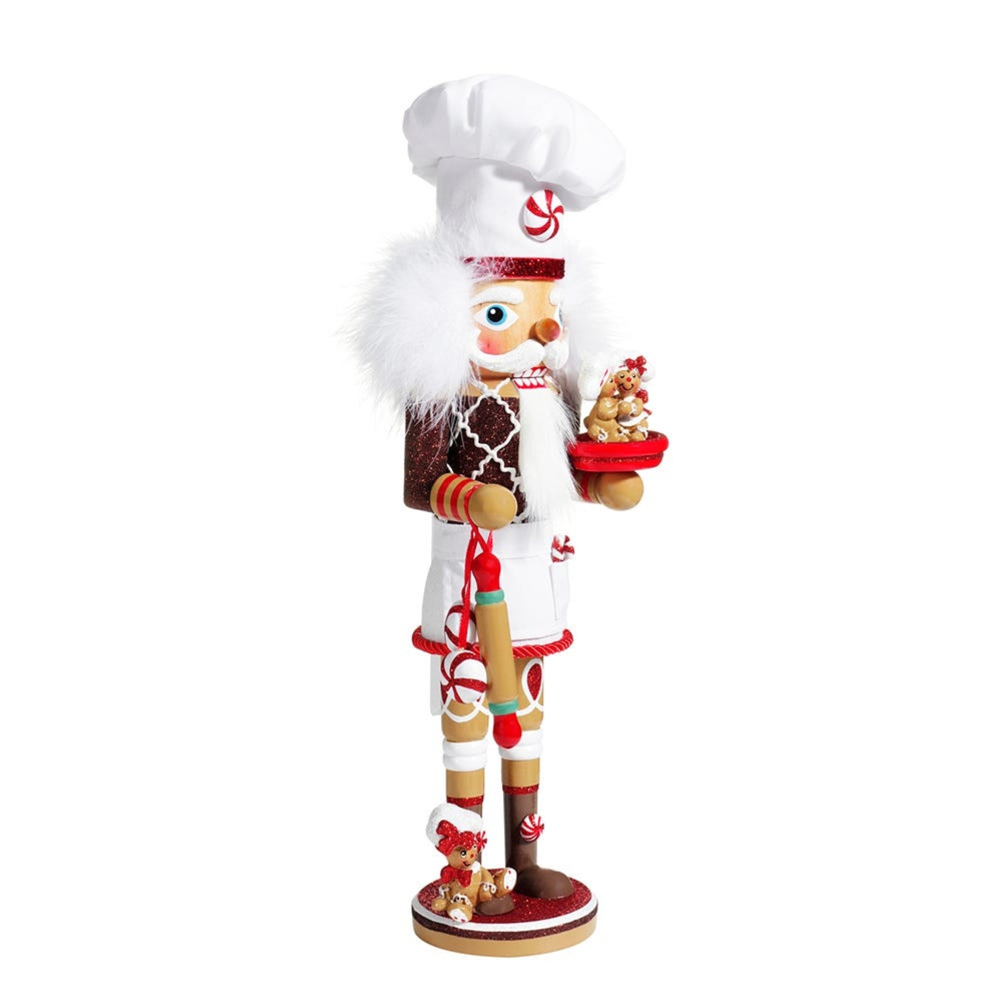 Kurt Adler Hollywood Nutcrackers Collection, Wooden Gingerbread Chef, 15.5"