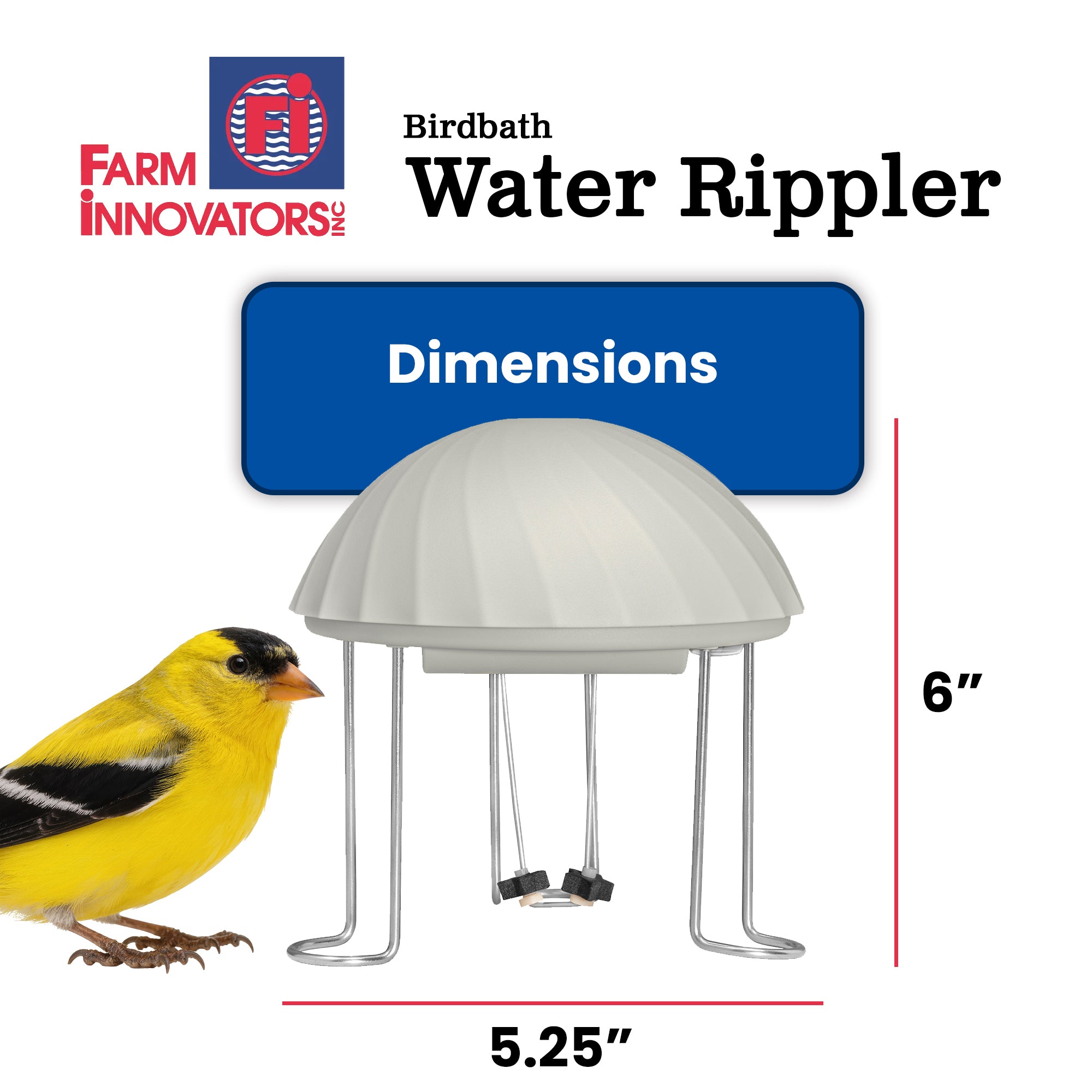 Farm Innovators Birdbath Water Rippler Agitator