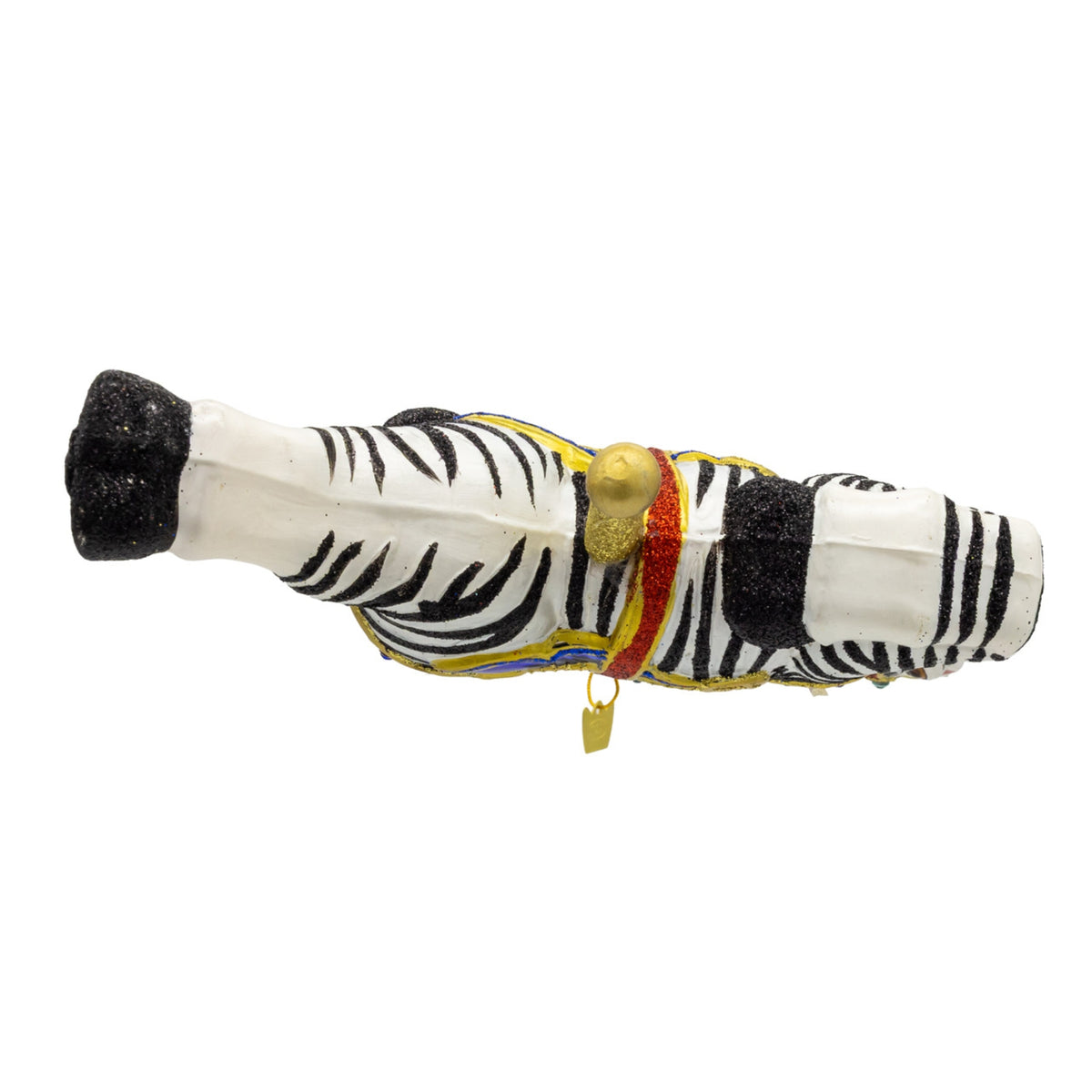 Kurt Adler Bellissimo Glass Collection Zebra Carousel Ornament, 6.5"