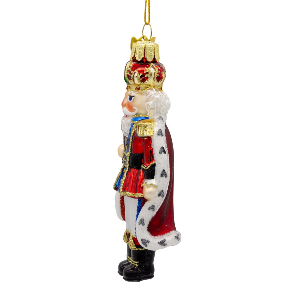 Kurt Adler Noble Gems Collection, Glass King Nutcracker Ornament, 5"