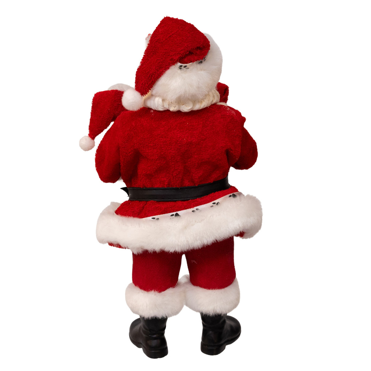 Kurt Adler Fabriche Santa Holding Puppy and Kitten Christmas Table Piece, 10.5"