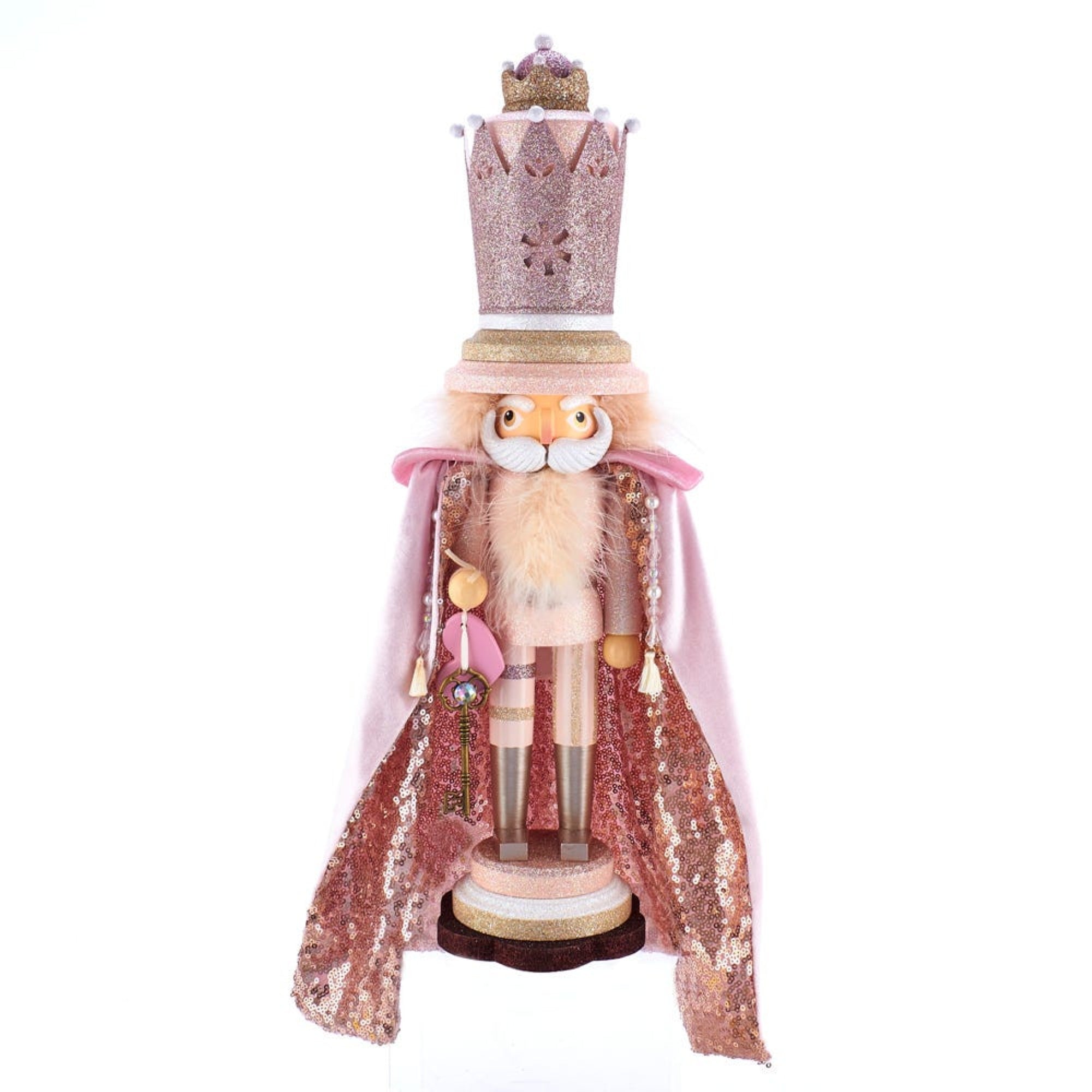 Kurt Adler Hollywood Nutcracker Collection, Pink King Nutcracker, 19"