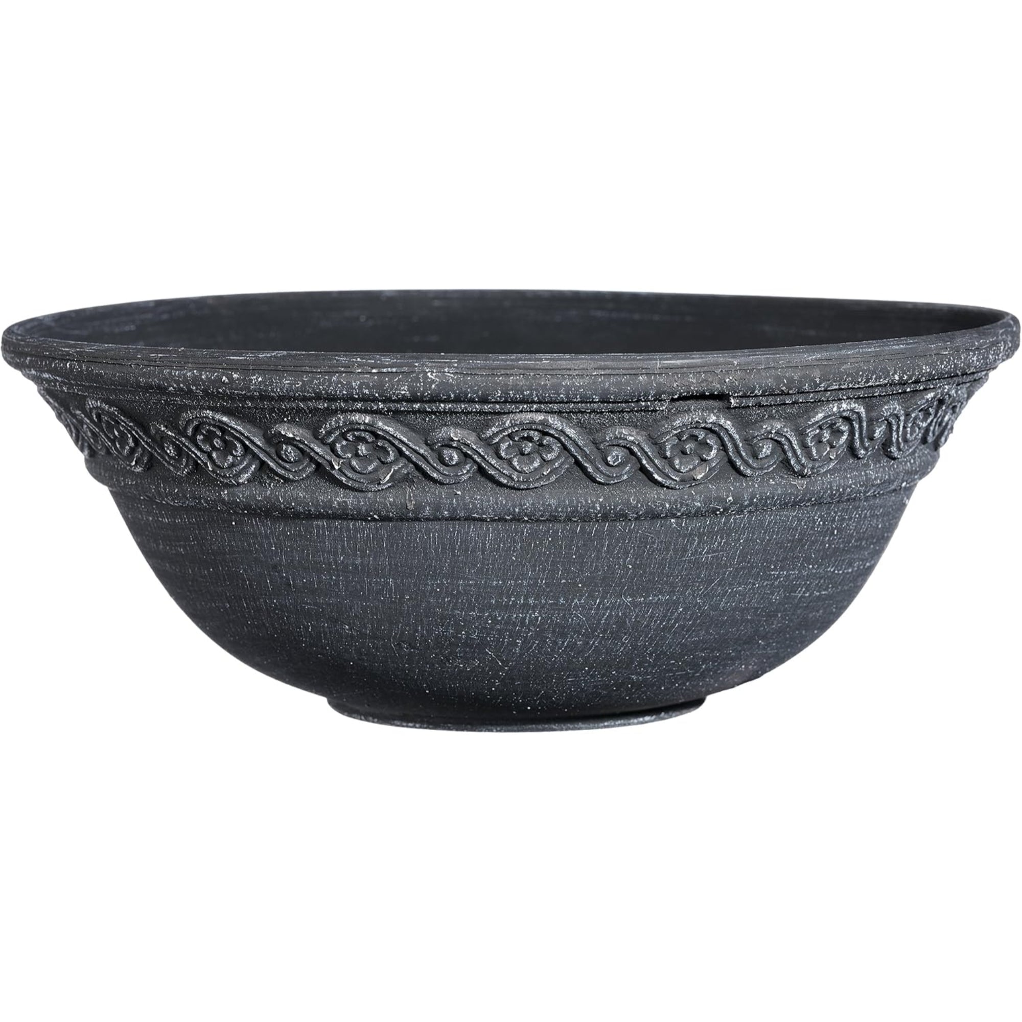 Classic Home and Garden Corinthian Resin Flower Pot Planter Bowl 12"