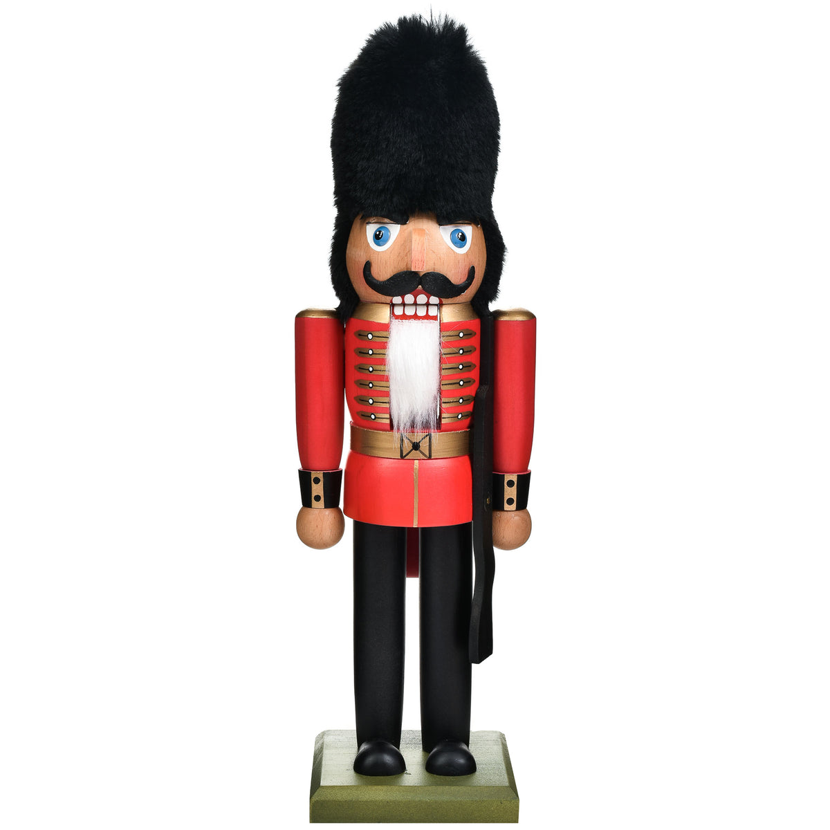 Garden Elements Black Forest Beech Wood Soldier Nutcracker, 14.5in