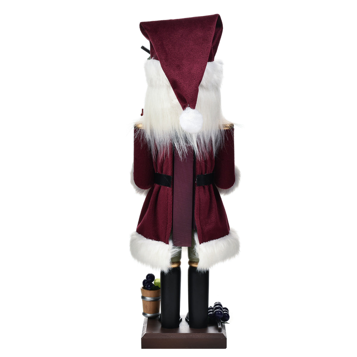 Garden Elements Black Forest Beech Wood Wine Lover Nutcracker, 14in