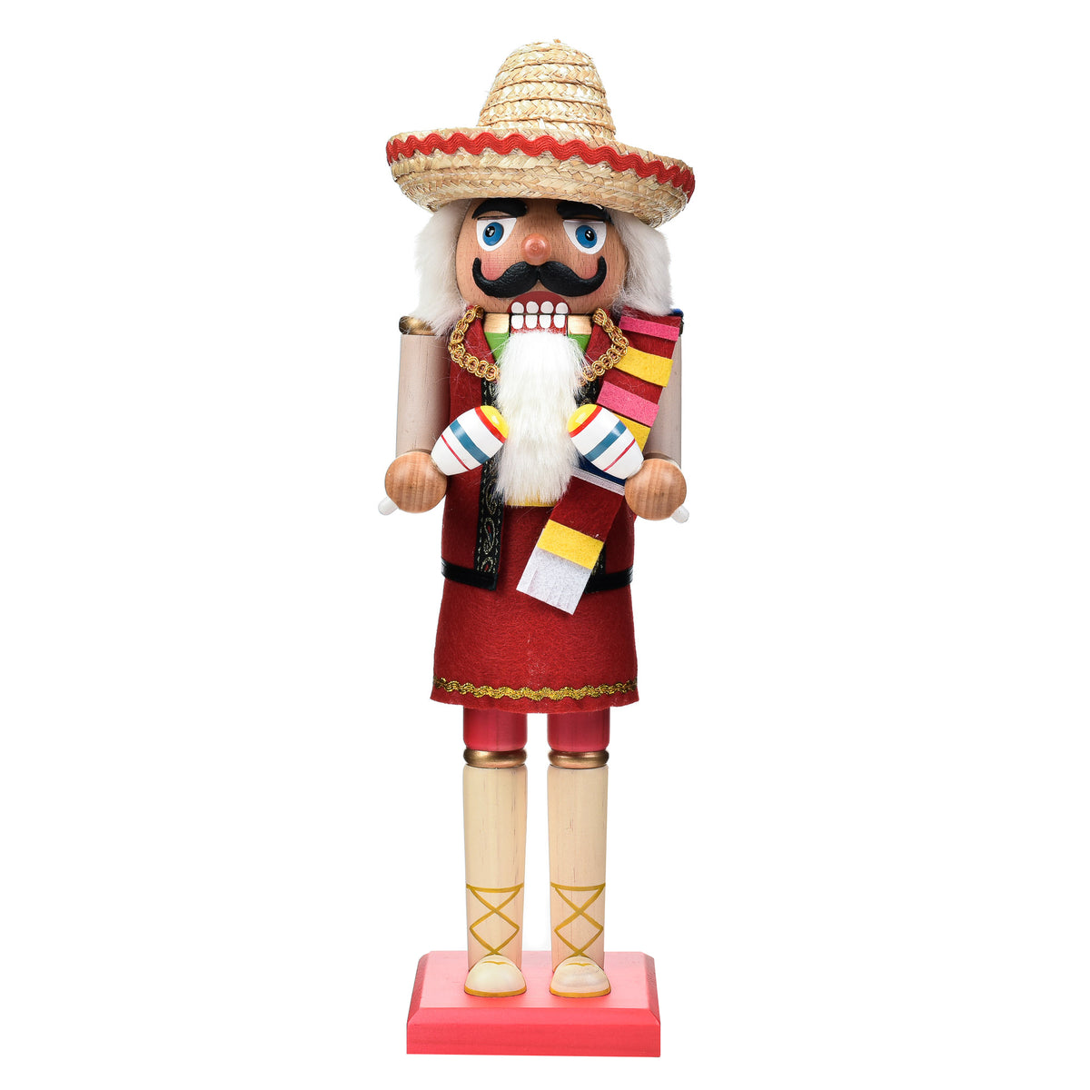 Garden Elements Black Forest Beech Wood Mexican Inspired Nutcracker, 15.5in