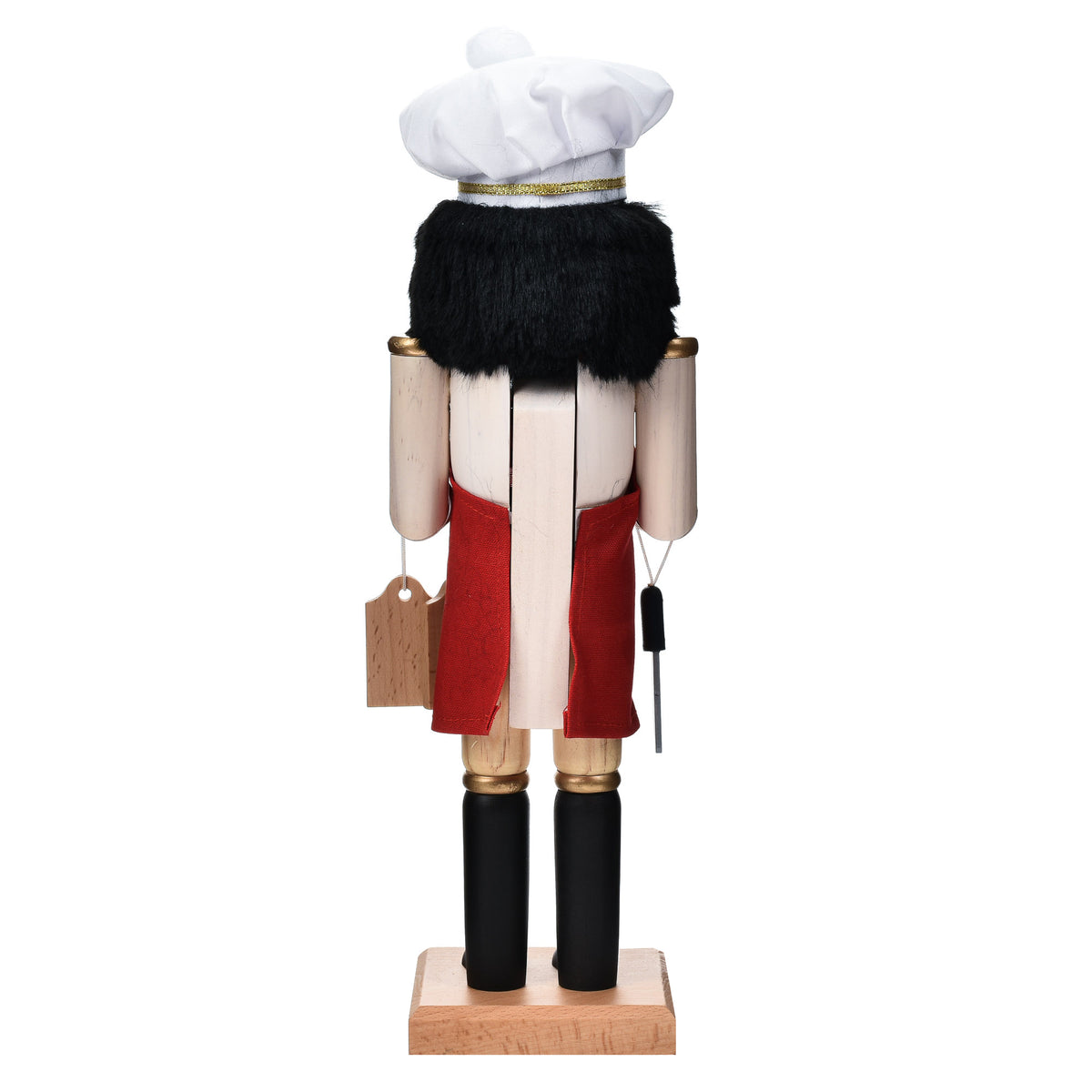 Garden Elements Black Forest Beech Wood Chef Nutcracker, 14.75in