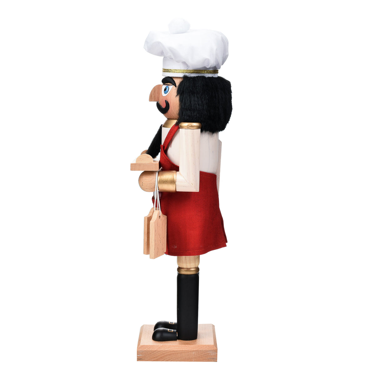 Garden Elements Black Forest Beech Wood Chef Nutcracker, 14.75in