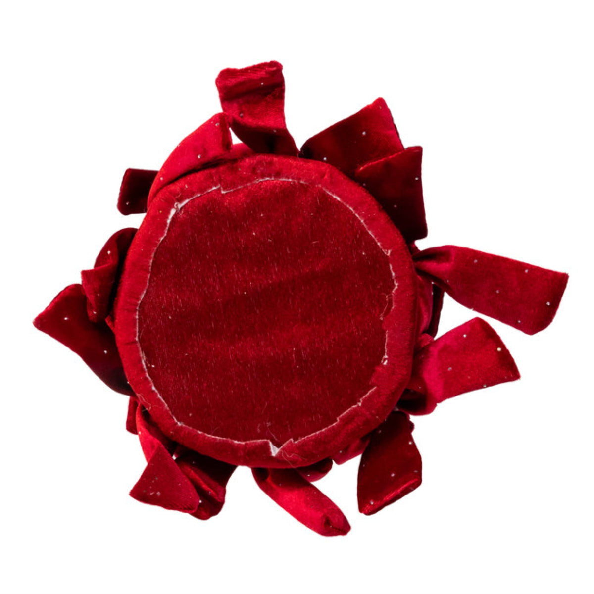 Kurt Adler Burgundy Bow Christmas Tree with Diamond Gemstones, 19.6"