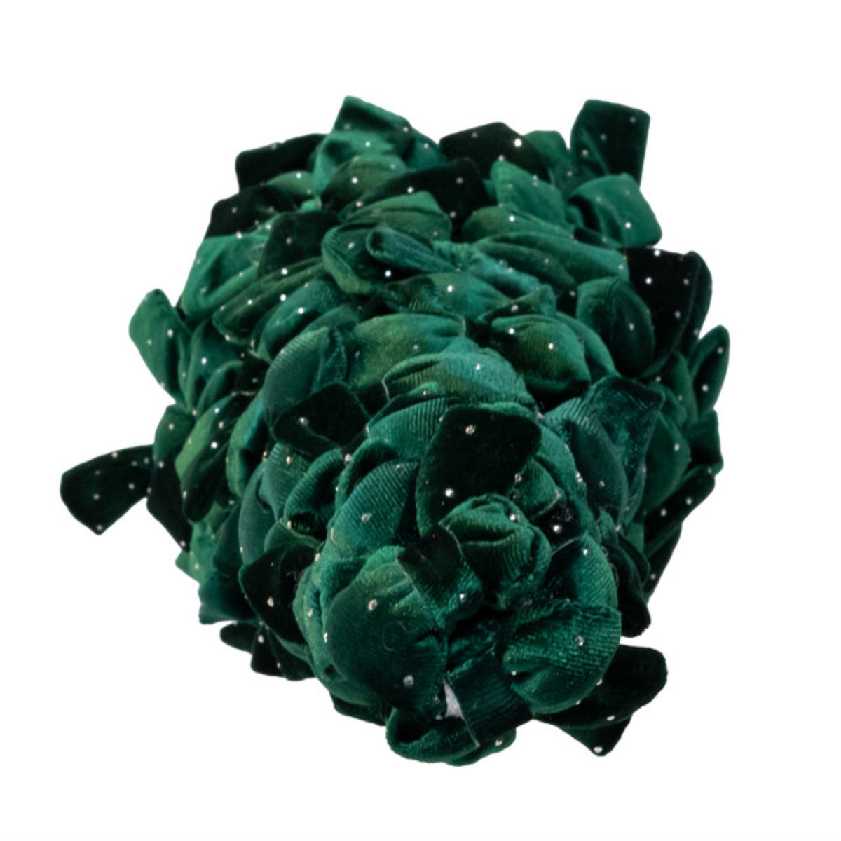 Kurt Adler Green Bow Christmas Tree with Diamond Gemstones, 19.6"