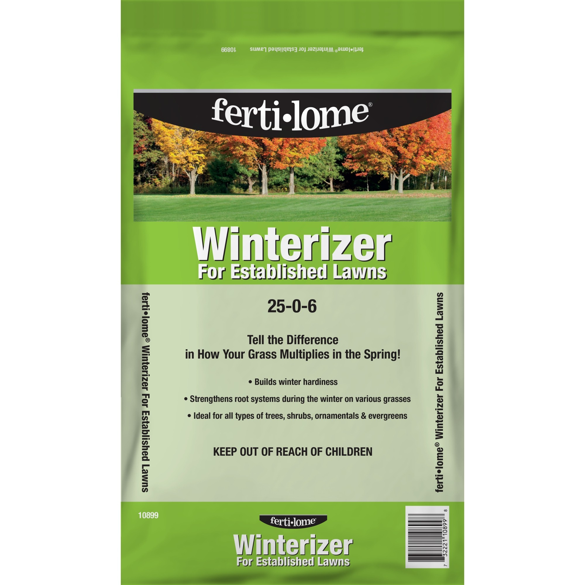 Fertilome Winterizer 25-0-6 Fertilizer for Established Lawns, 20lbs