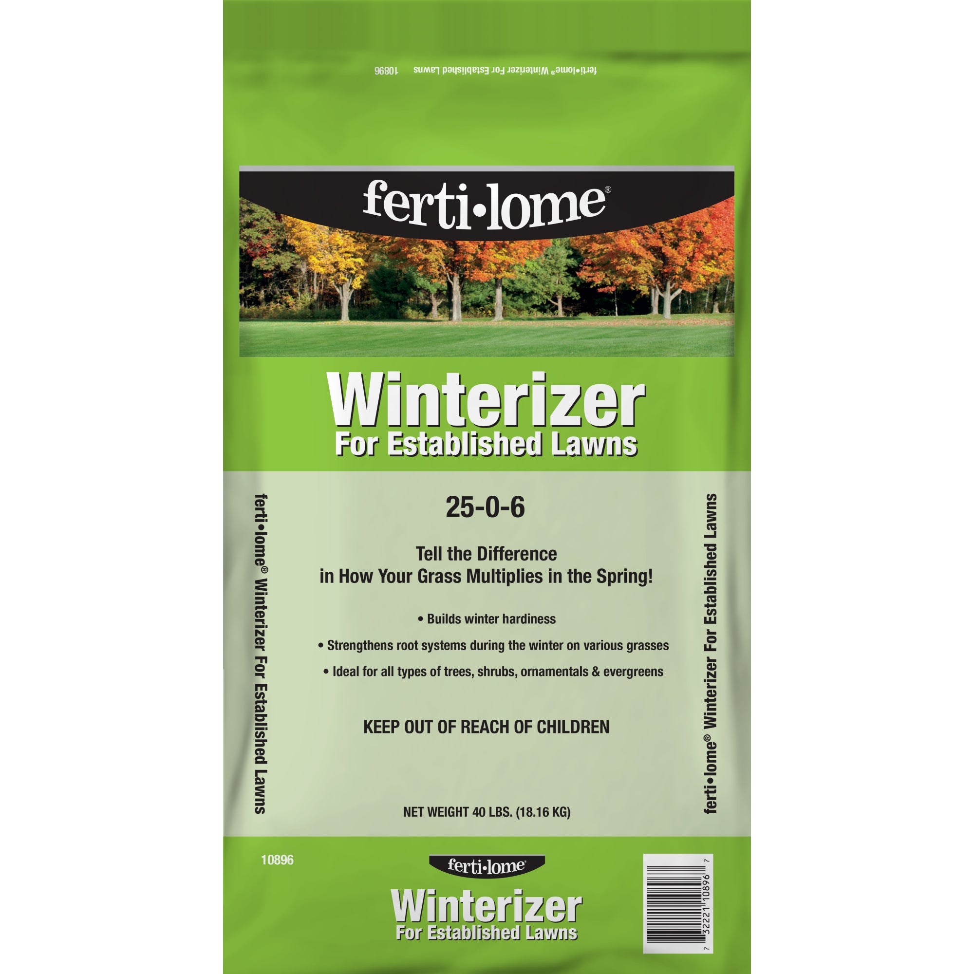 Fertilome Winterizer 25-0-6 Fertilizer for Established Lawns, 20lbs