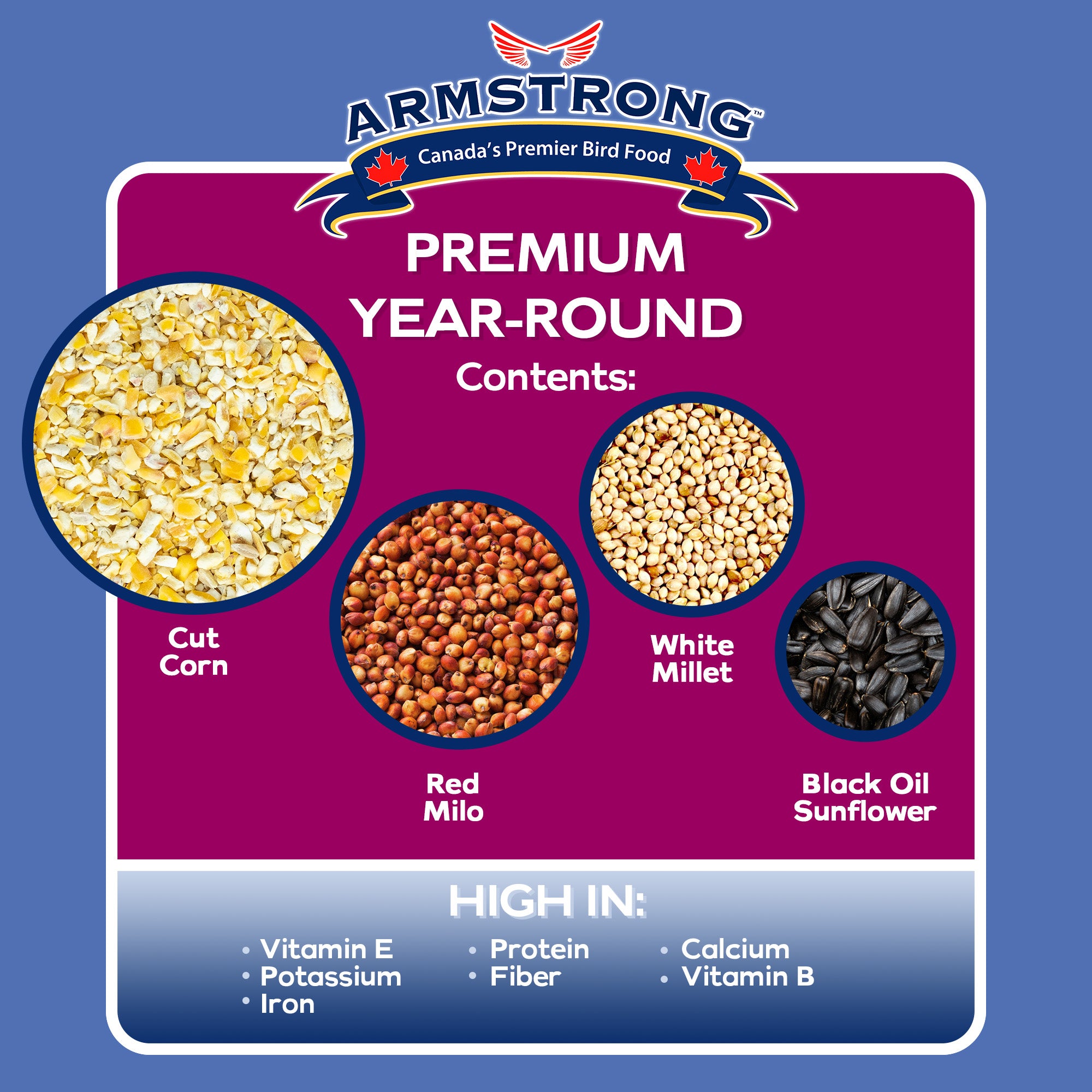 Armstrong Wild Bird Food Premium Year-Round Blend, 20lb