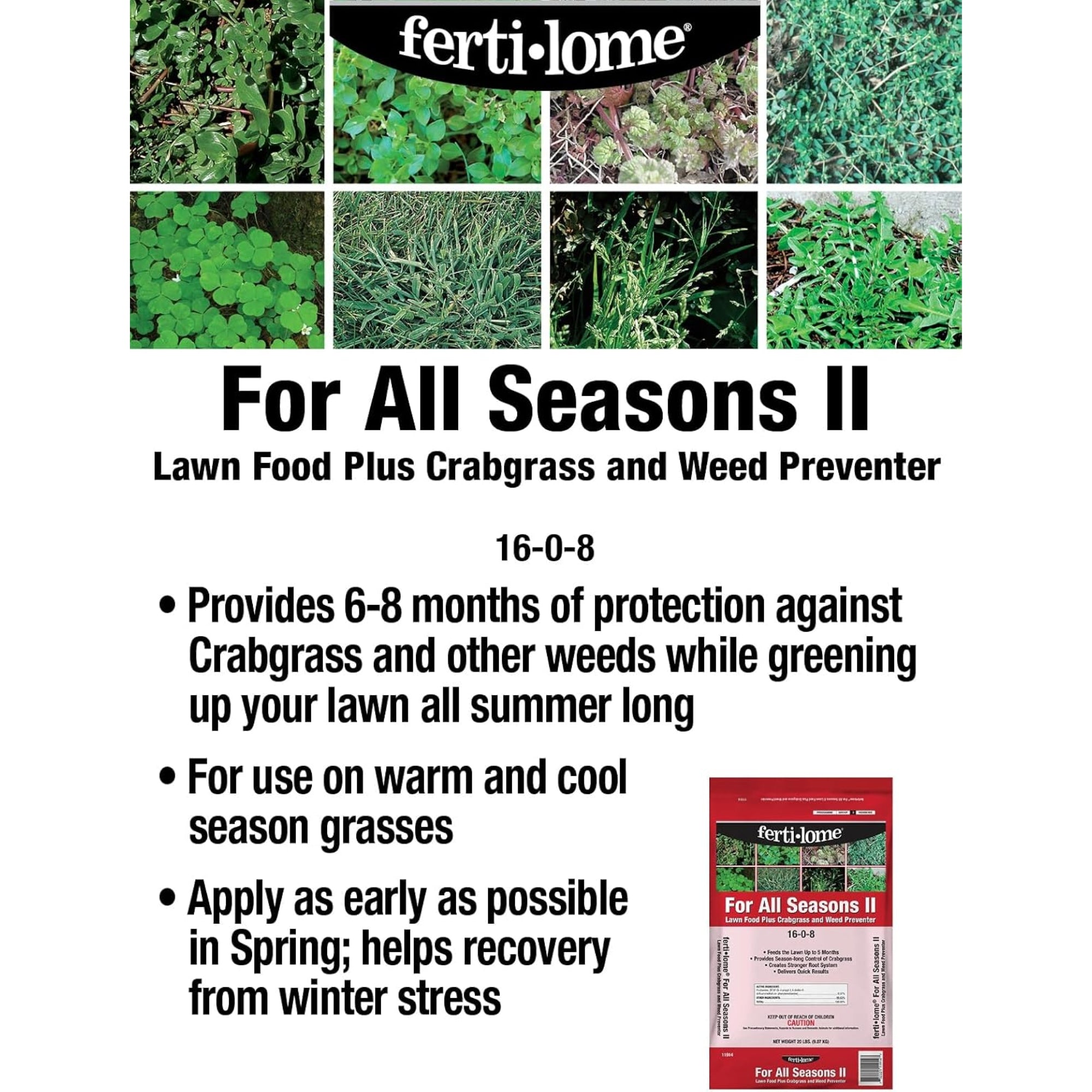 VPG Fertilome All Seasons II Lawn Fertilizer w/ Crabgrass & Weed Preventer
