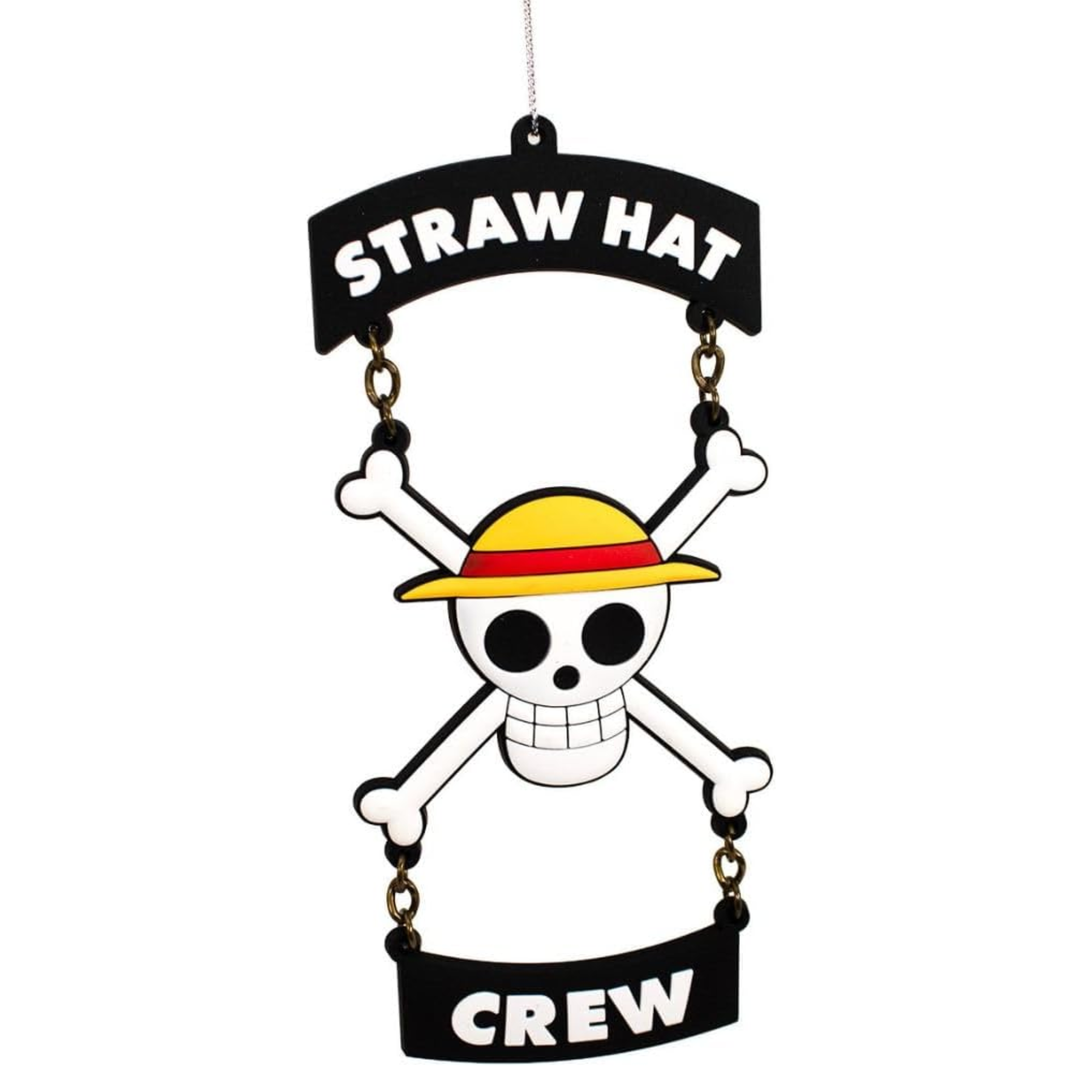 Kurt Adler One Piece Straw Hat Crew Christmas Ornament, 6in